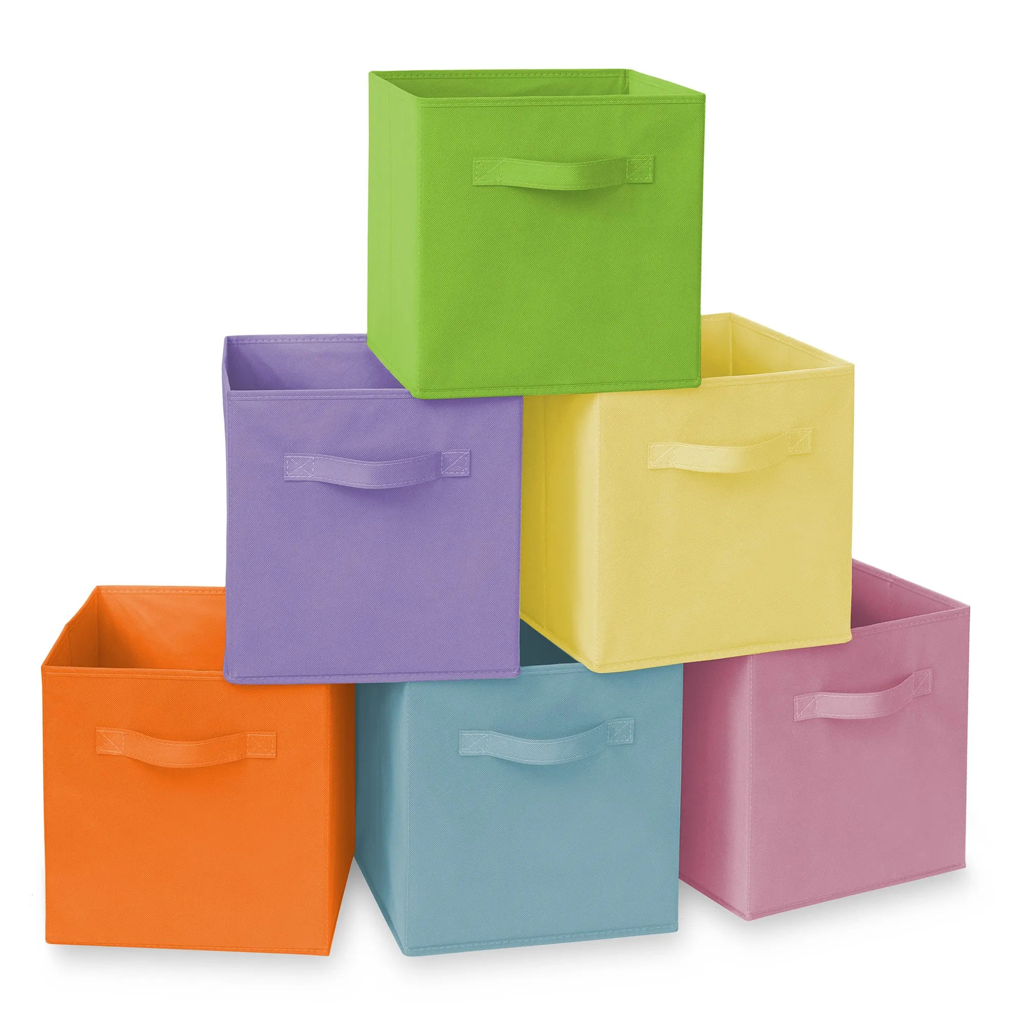 6 Pack Collapsible Fabric Cubes, Storage Bins