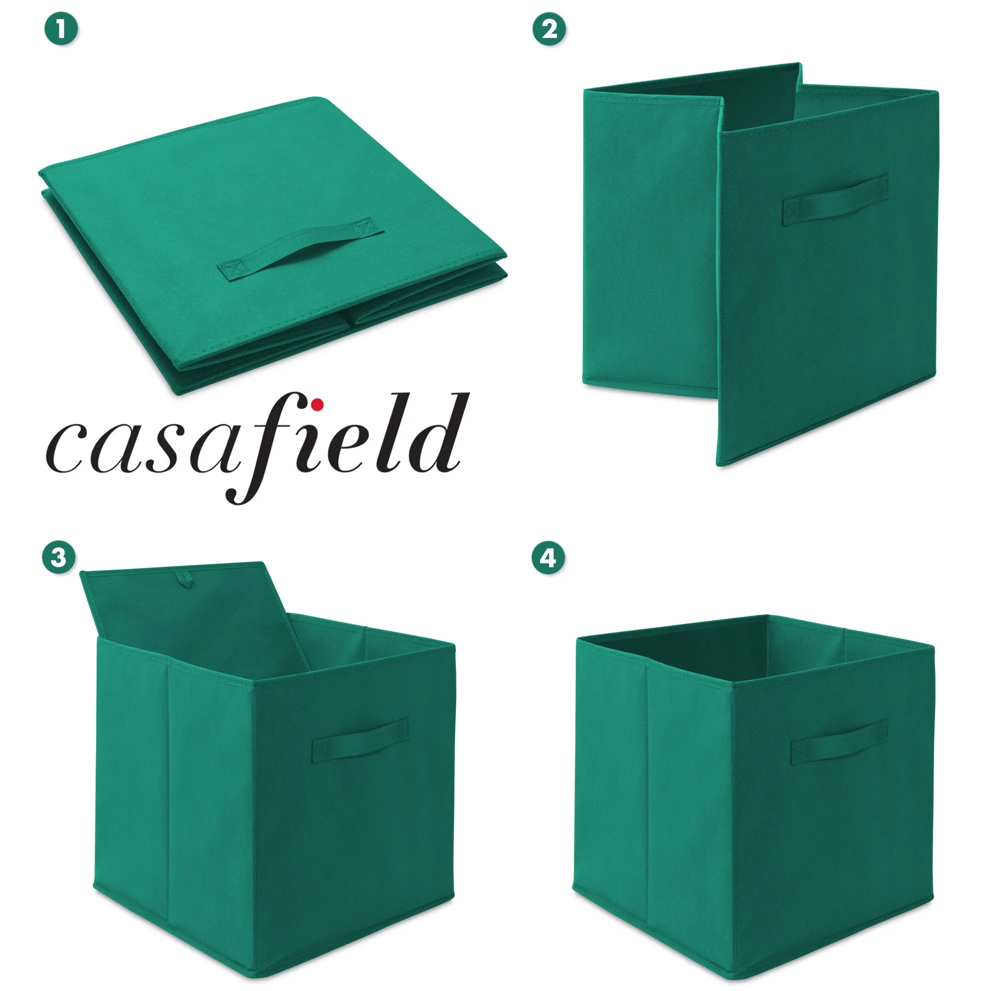 6 Pack Collapsible Fabric Cubes, Storage Bins