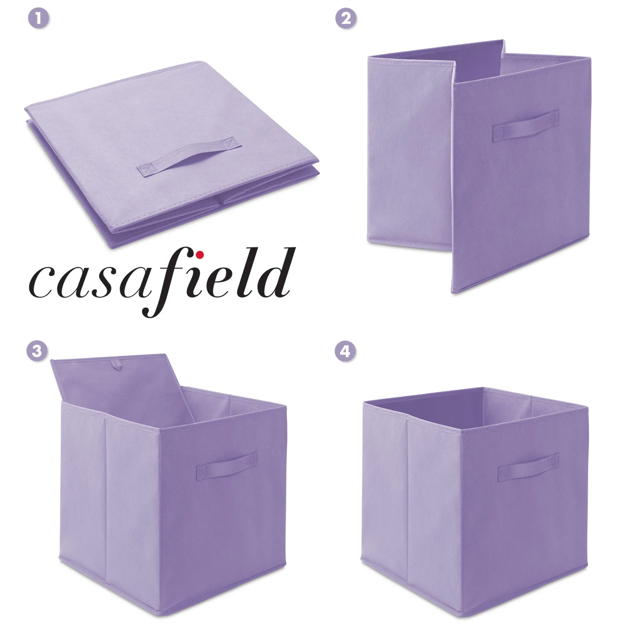 6 Pack Collapsible Fabric Cubes, Storage Bins