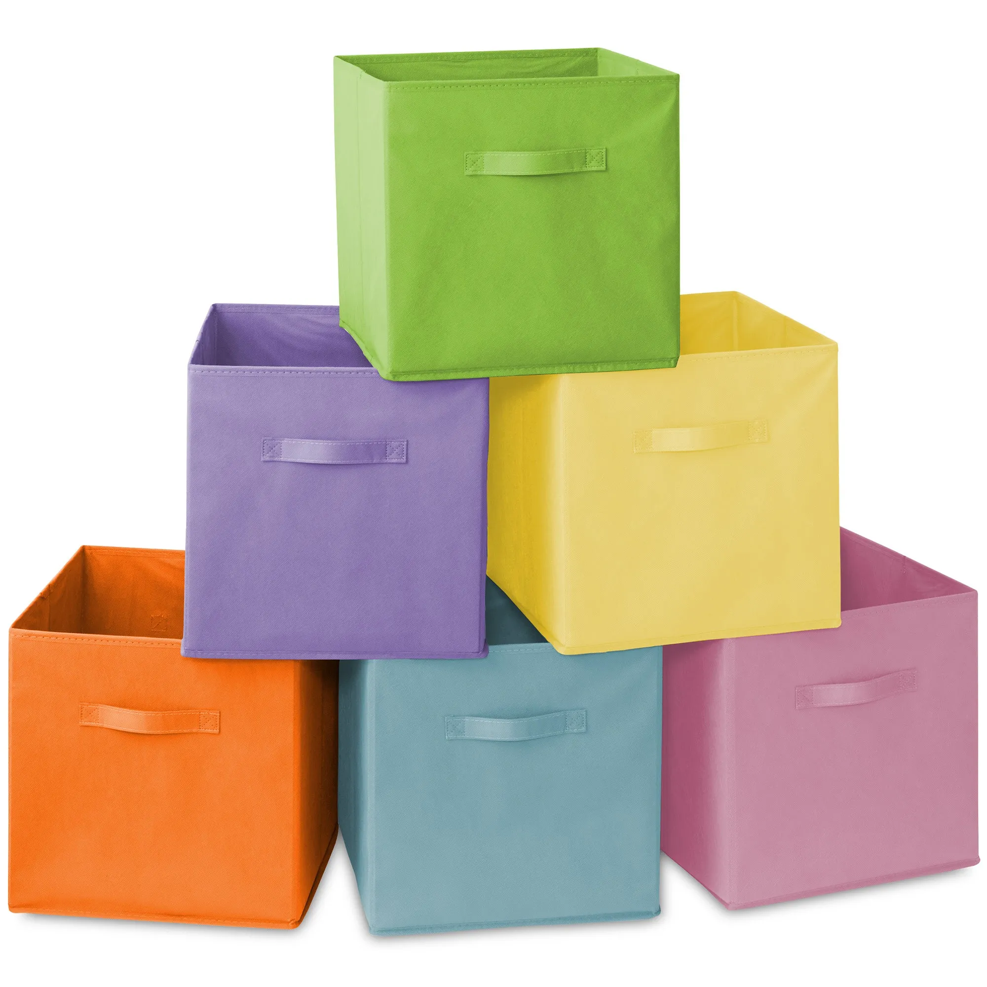 6 Pack Collapsible Fabric Cubes, Storage Bins