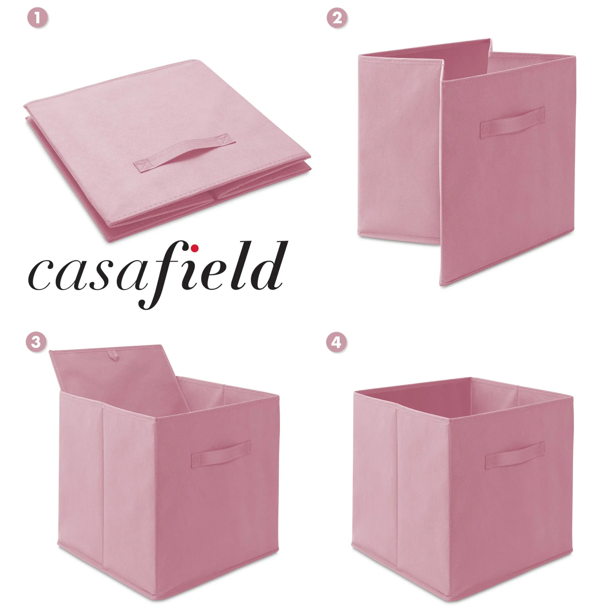 6 Pack Collapsible Fabric Cubes, Storage Bins