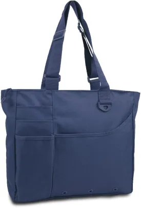 600 denier super feature tote - navy Case of 24