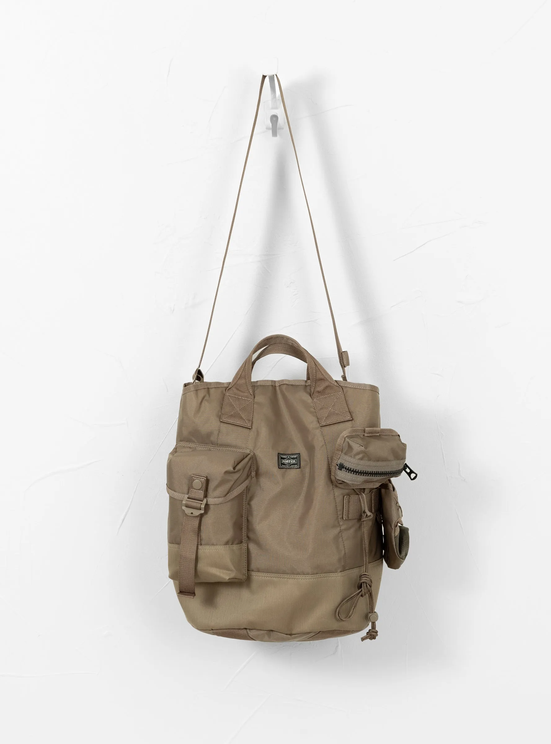 ALL 2Way Bucket Tote With Pouches Beige