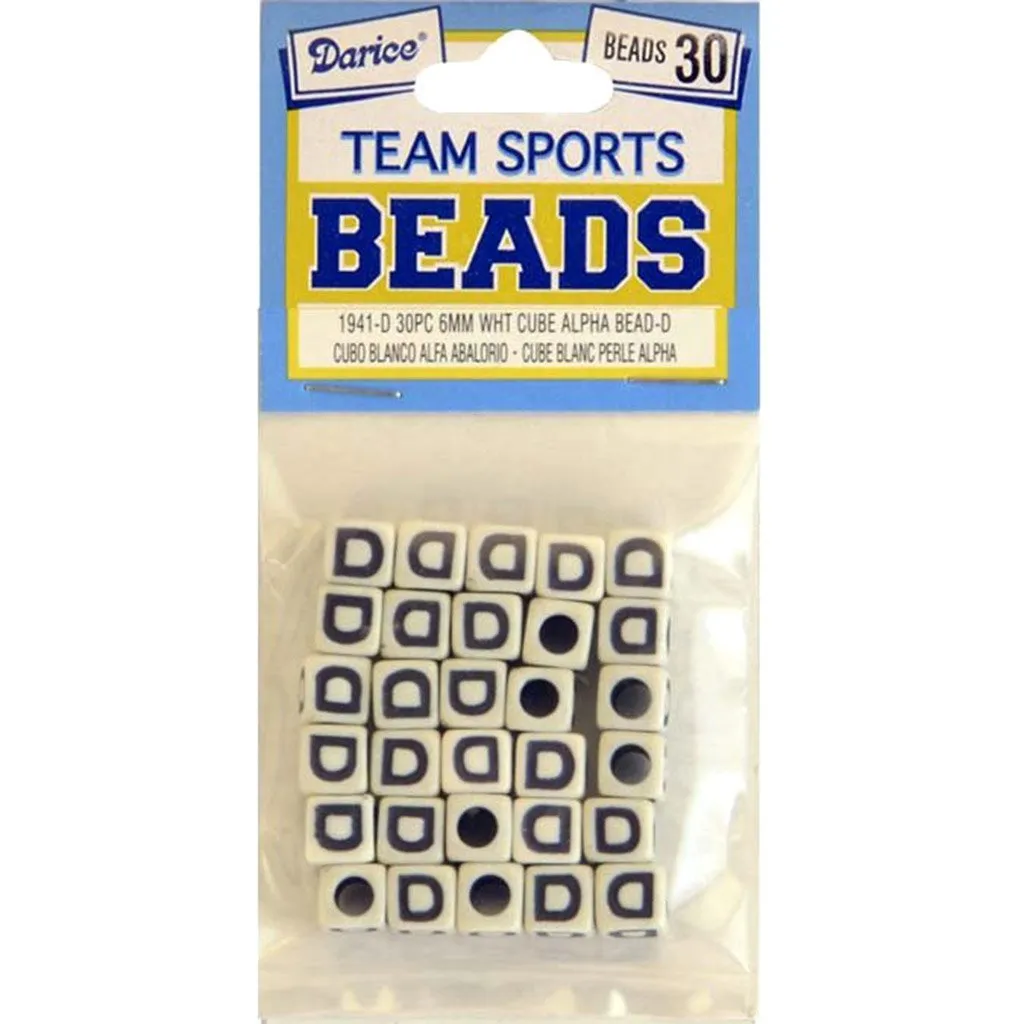 Alphabet Beads White Dice