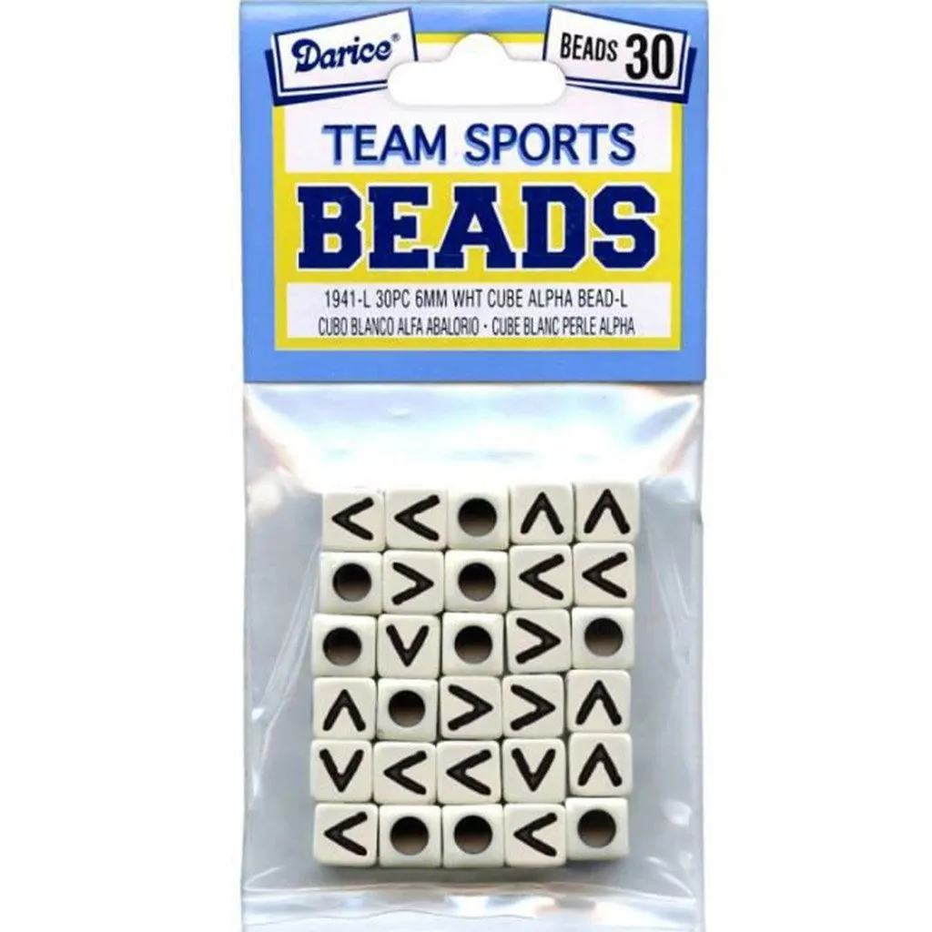 Alphabet Beads White Dice