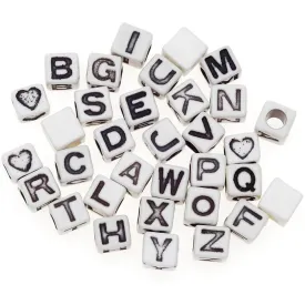 Alphabet Beads White Dice