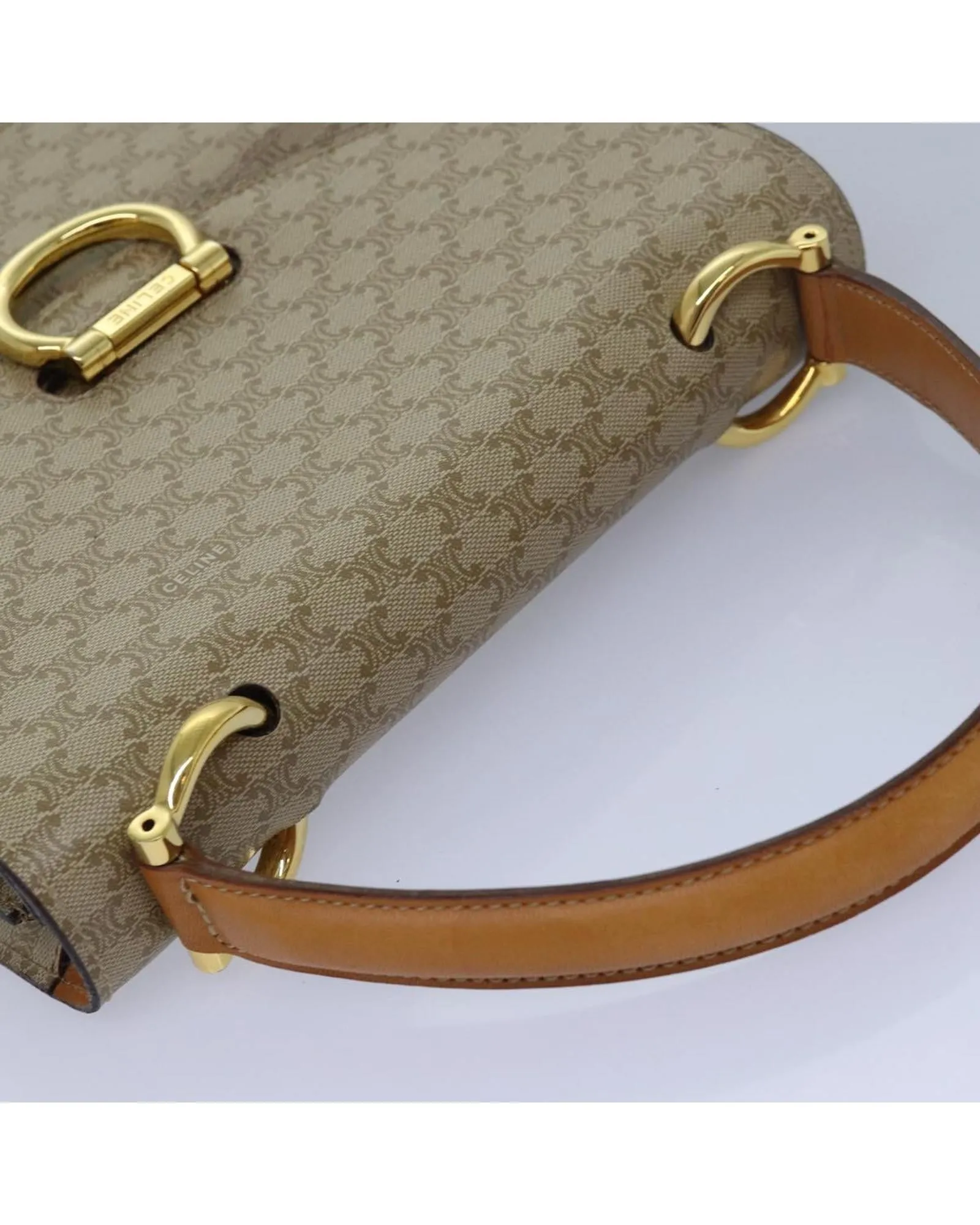 Authentic Celine Macadam Canvas Hand Bag