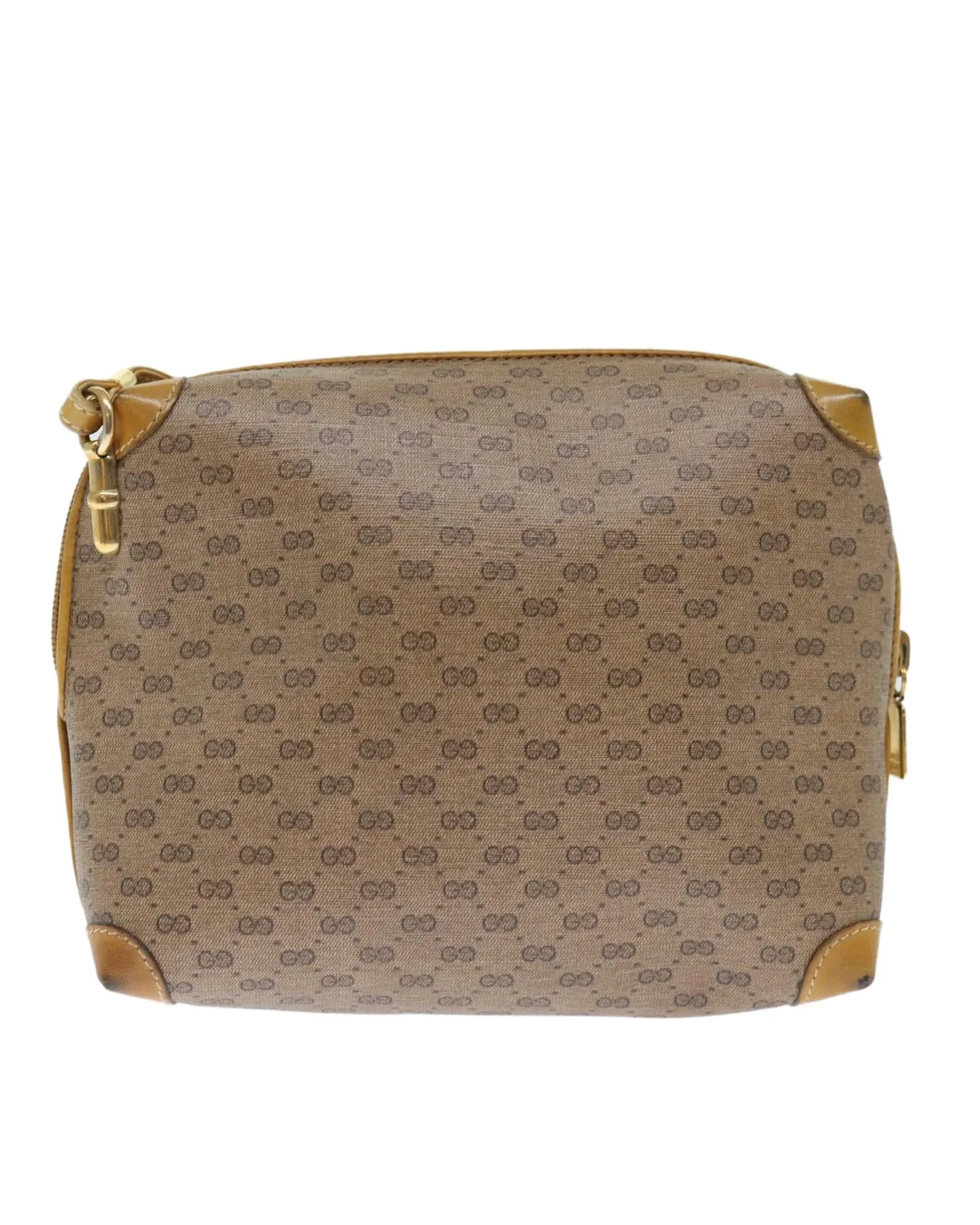 Beige Micro GG Supreme Shoulder Bag with Shoulder Drop