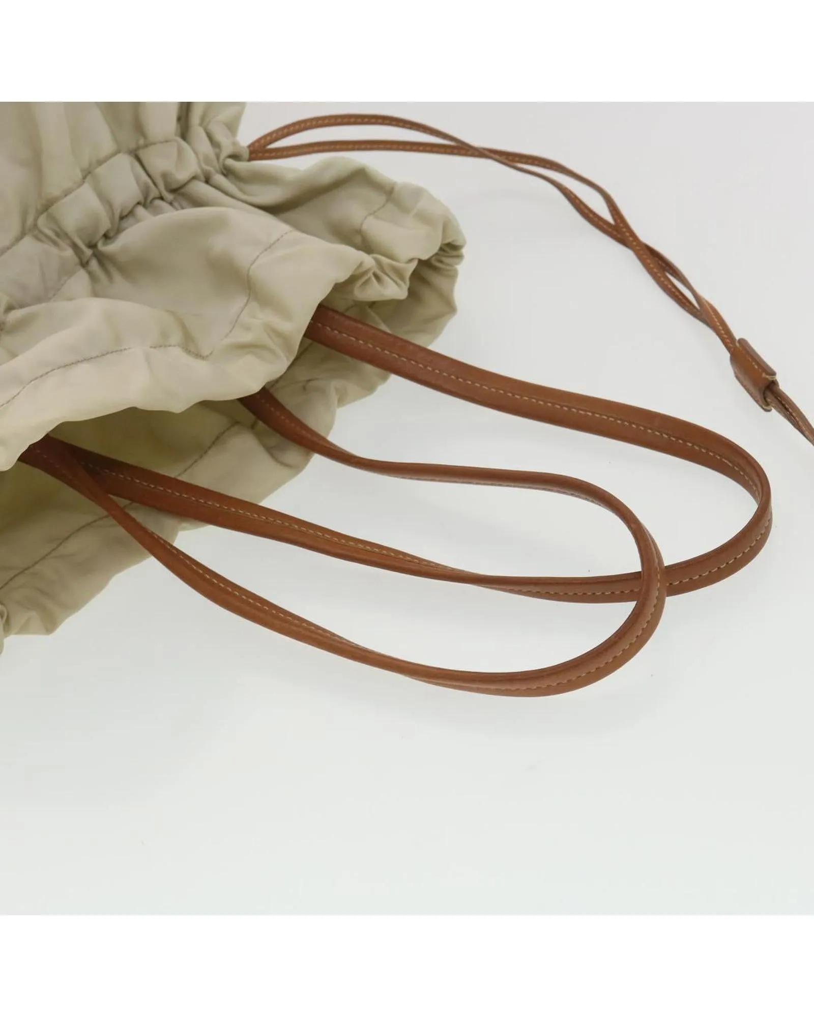 Beige Nylon Prada Shoulder Bag