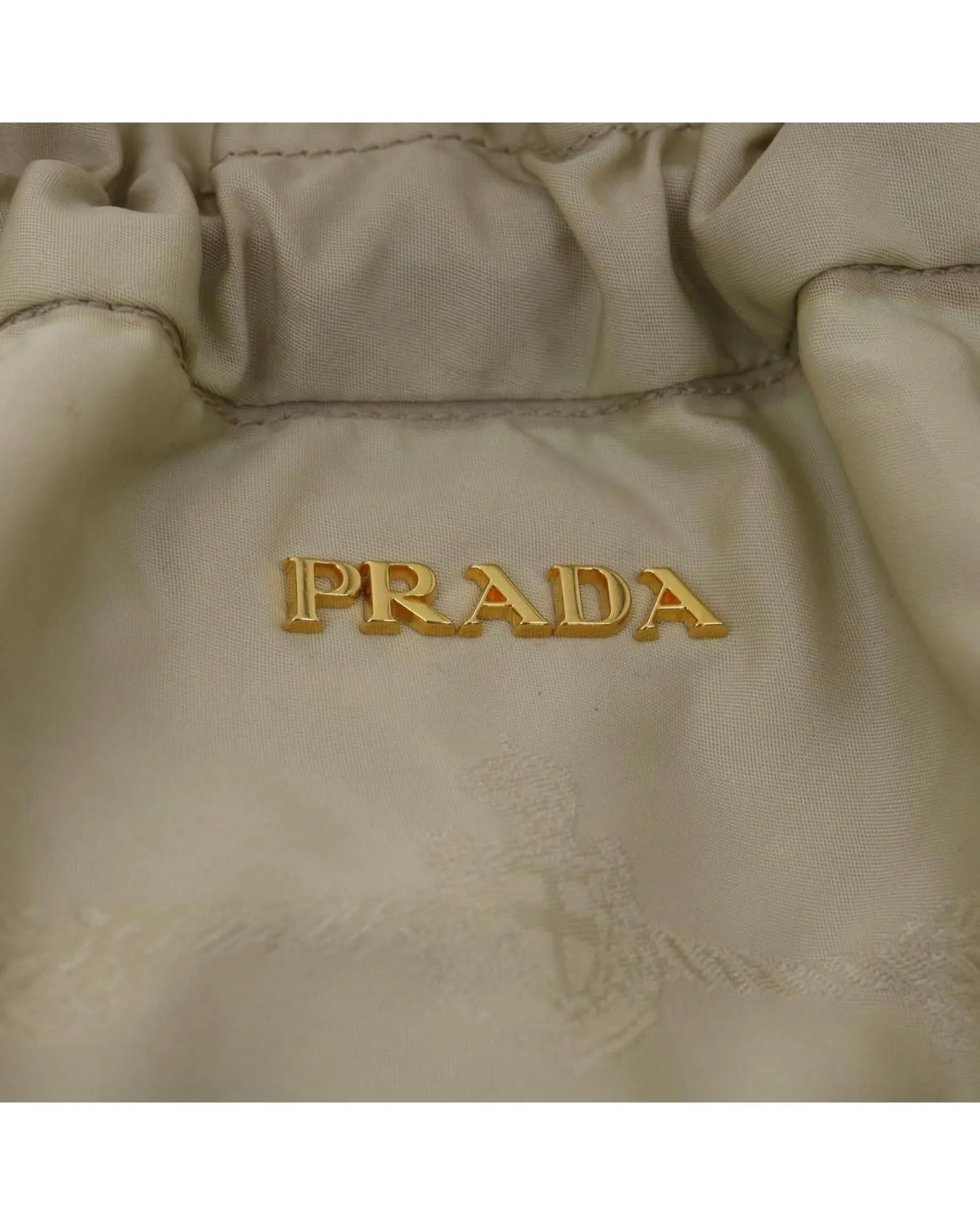 Beige Nylon Prada Shoulder Bag