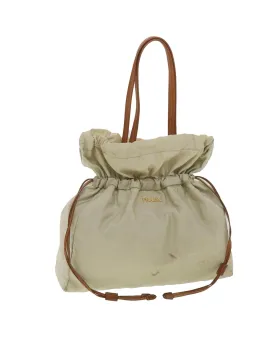 Beige Nylon Prada Shoulder Bag