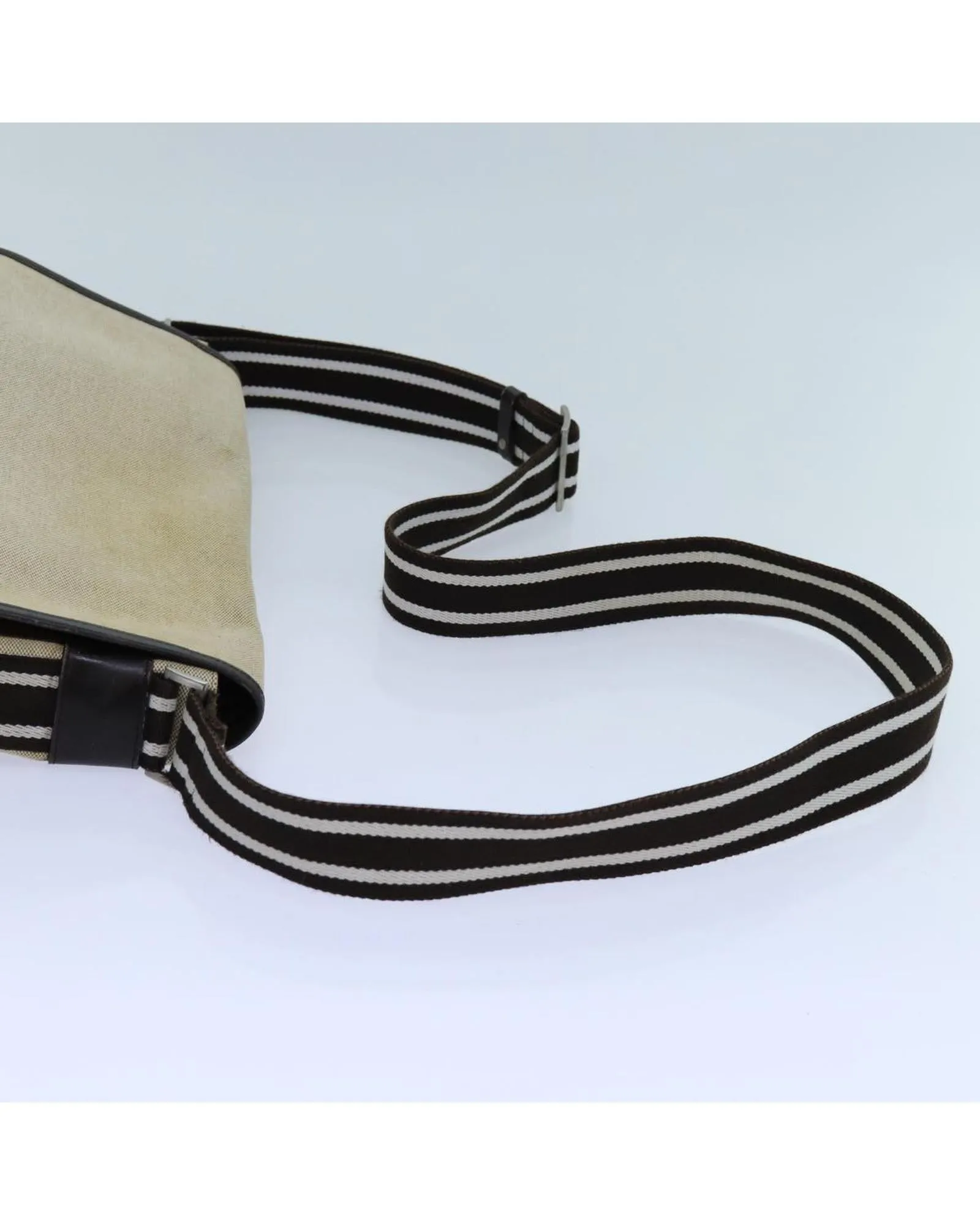 Black and Beige Nylon Leather Shoulder Bag Set by High-End Designer