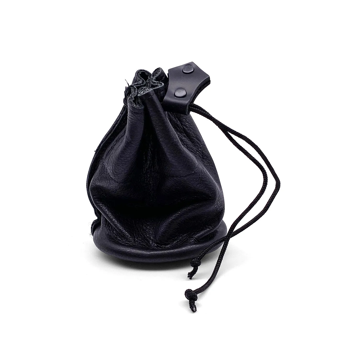 Black Leather Dice Bag / Dice Cup Transformer