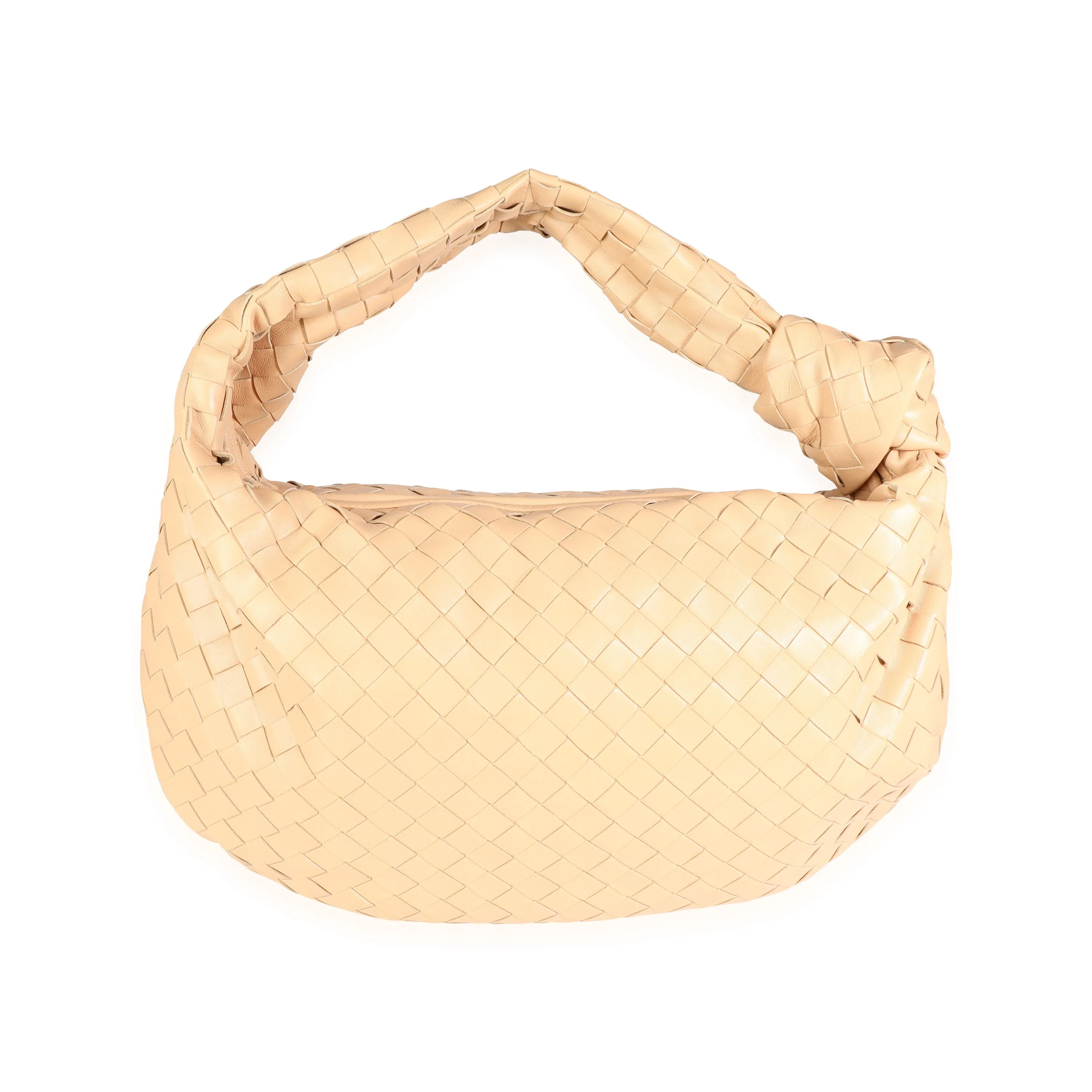 Bottega Veneta Almond Intrecciato Leather Large Jodie Bag