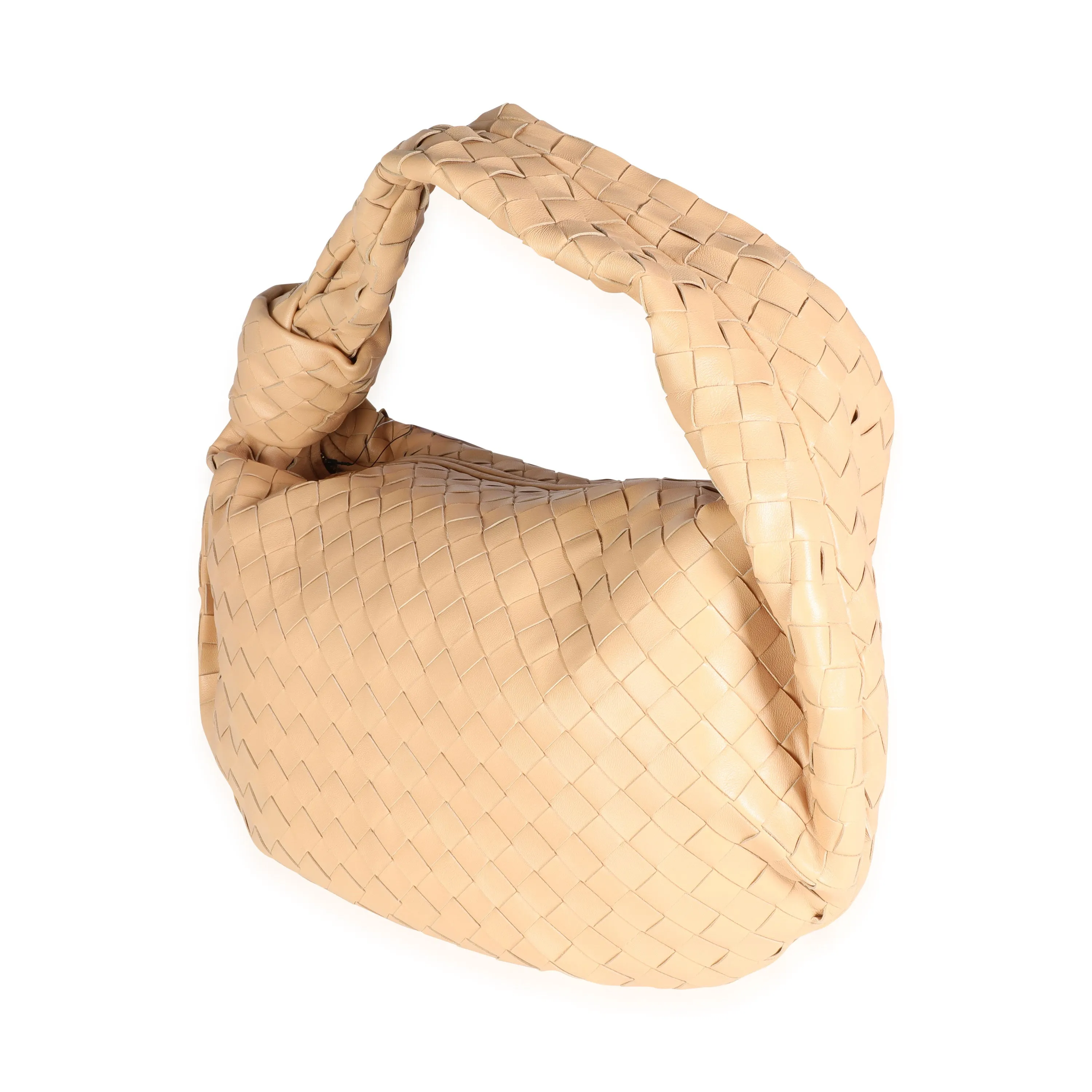 Bottega Veneta Almond Intrecciato Leather Large Jodie Bag