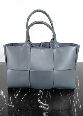 Bottega Veneta Ash Blue Intrecciato Leather Medium Arco Tote