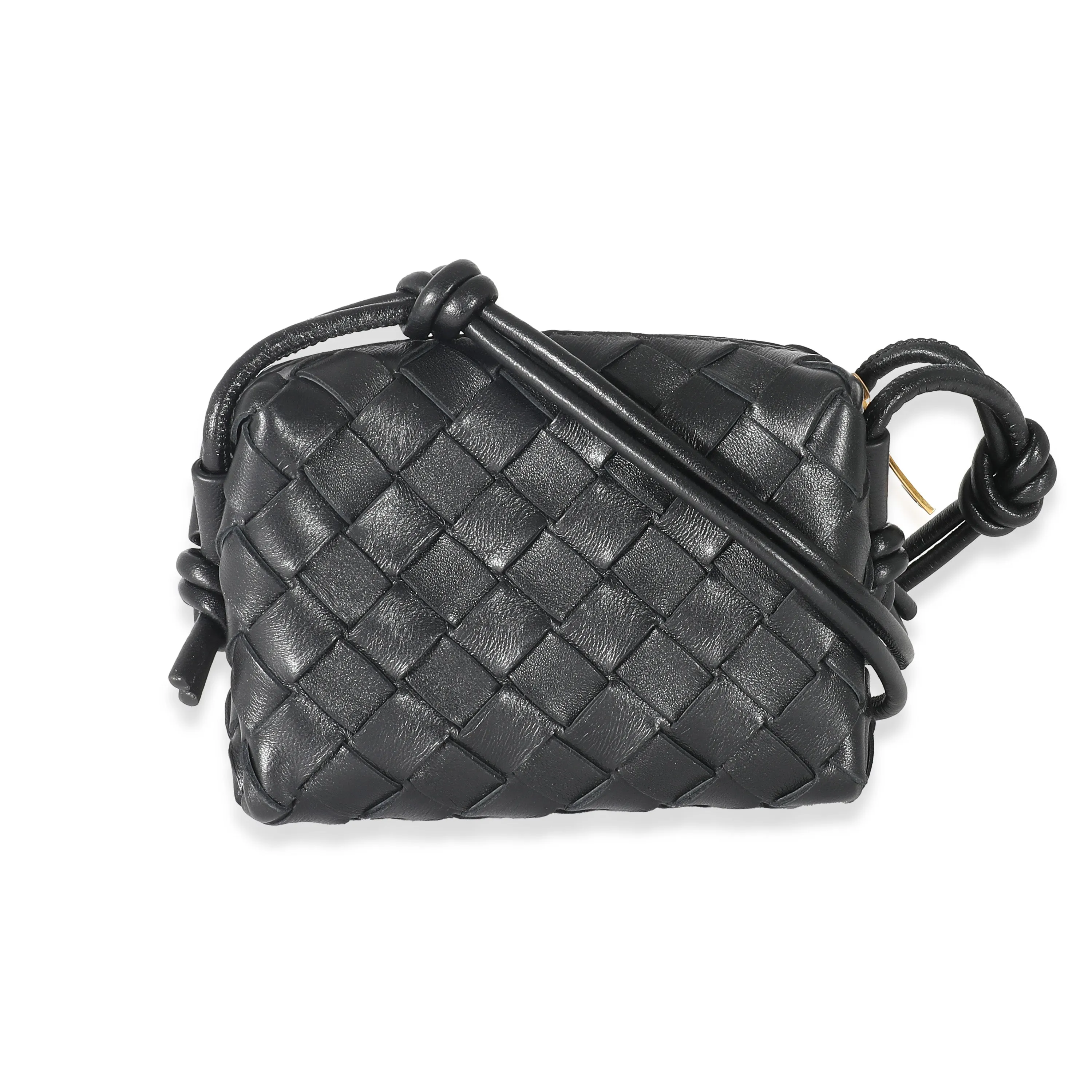 Bottega Veneta Black Intrecciato Candy Loop Bag