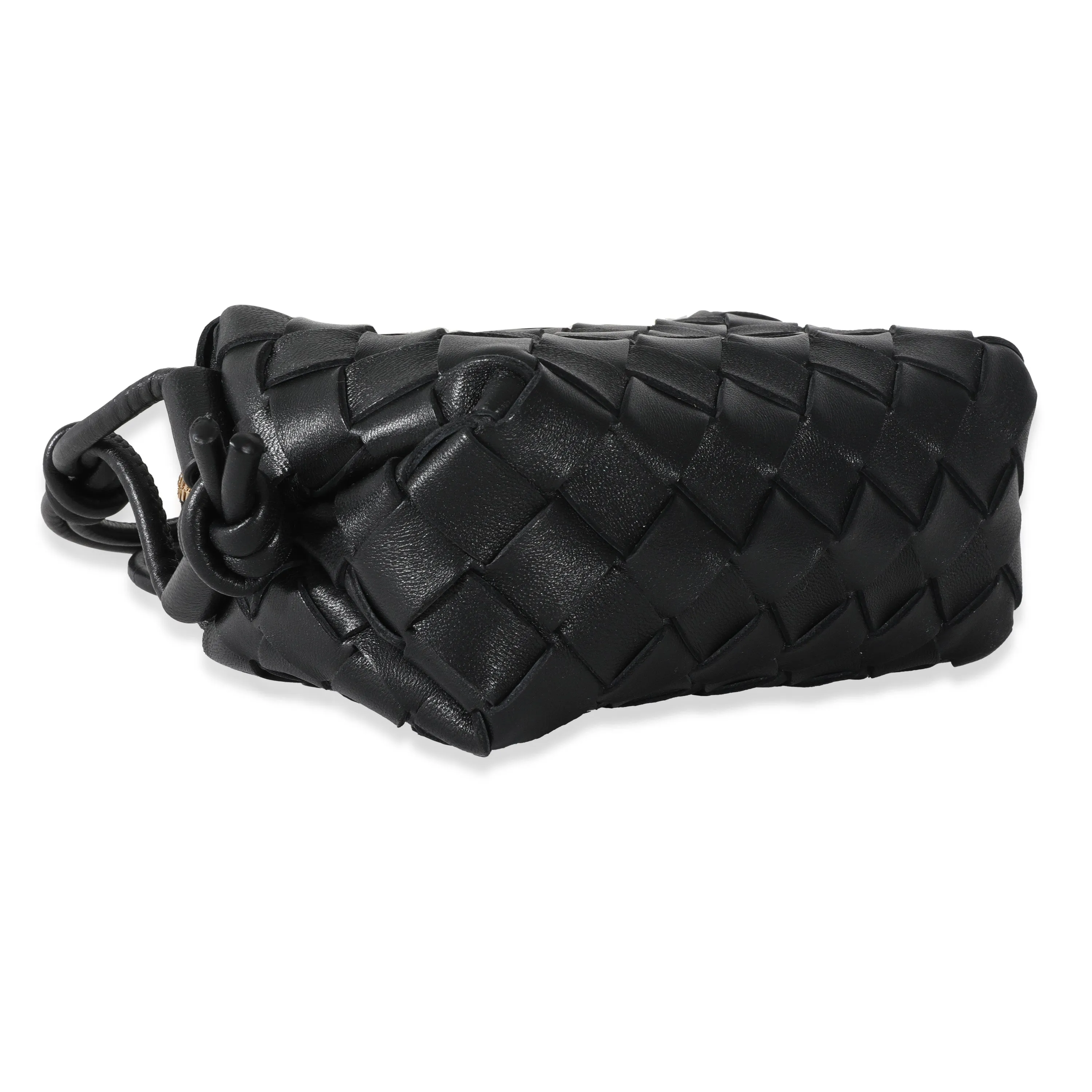 Bottega Veneta Black Intrecciato Candy Loop Camera Bag