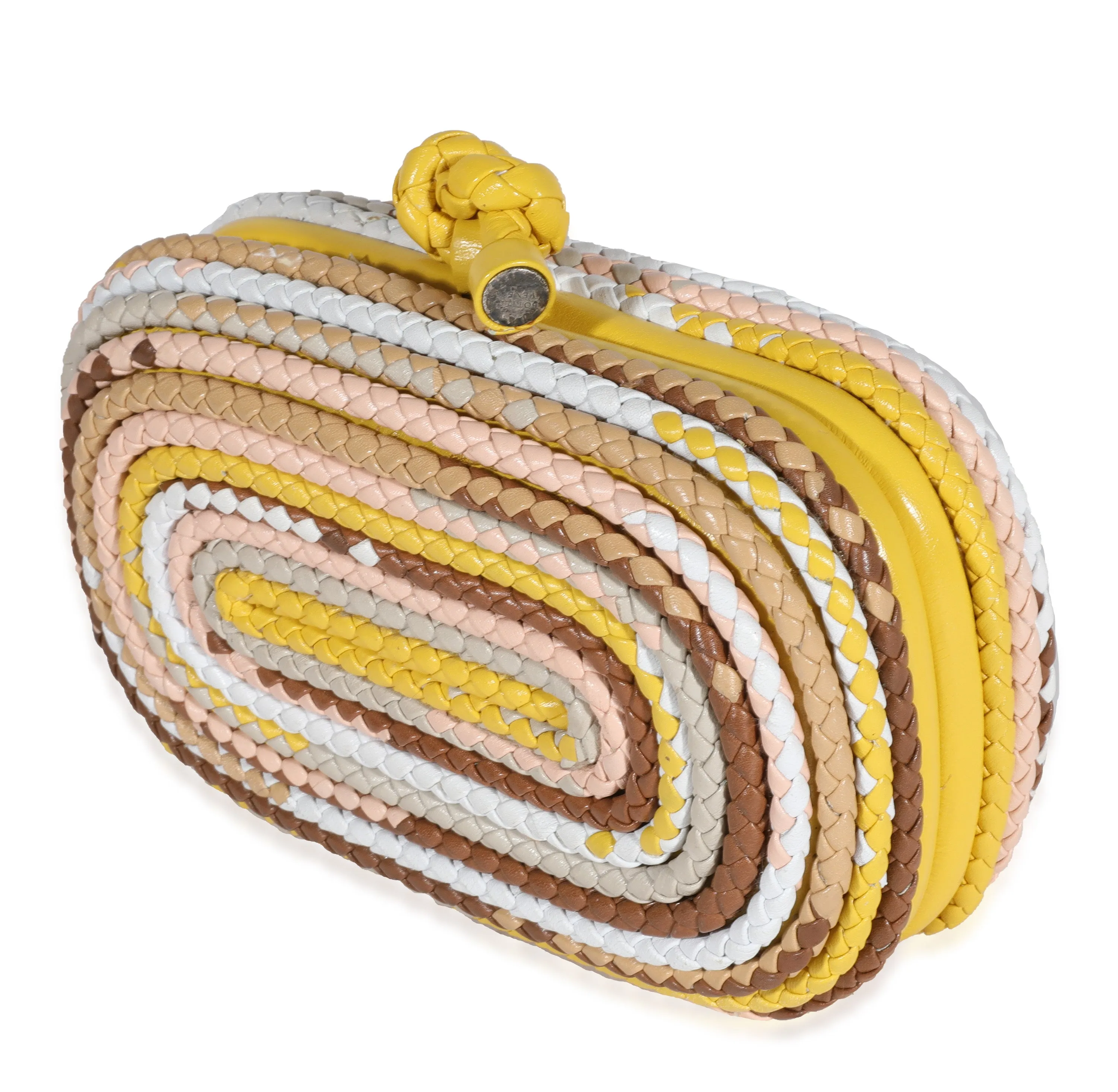 Bottega Veneta Multicolor Braided Intrecciato Knot Clutch