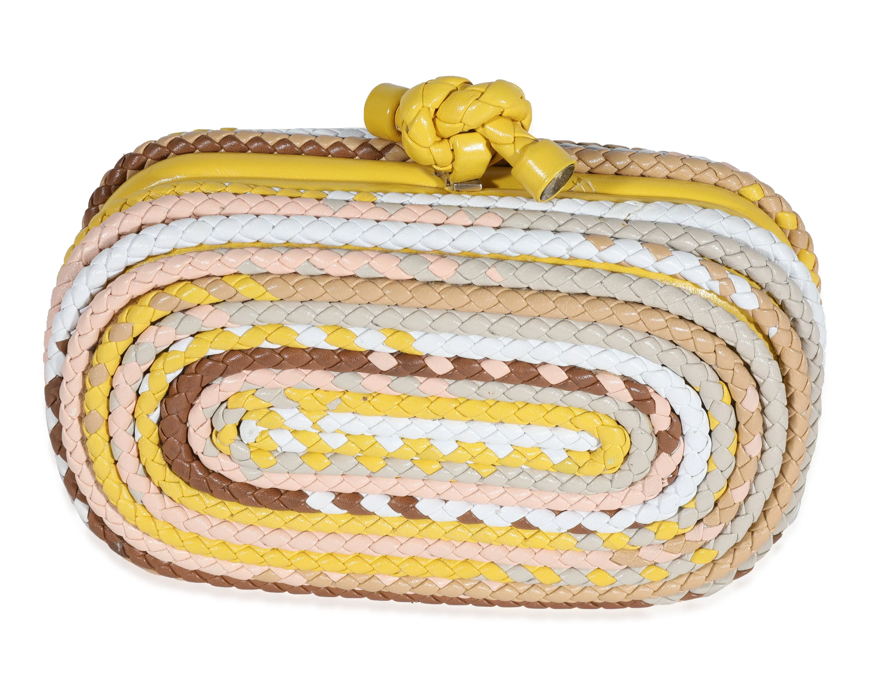 Bottega Veneta Multicolor Braided Intrecciato Knot Clutch