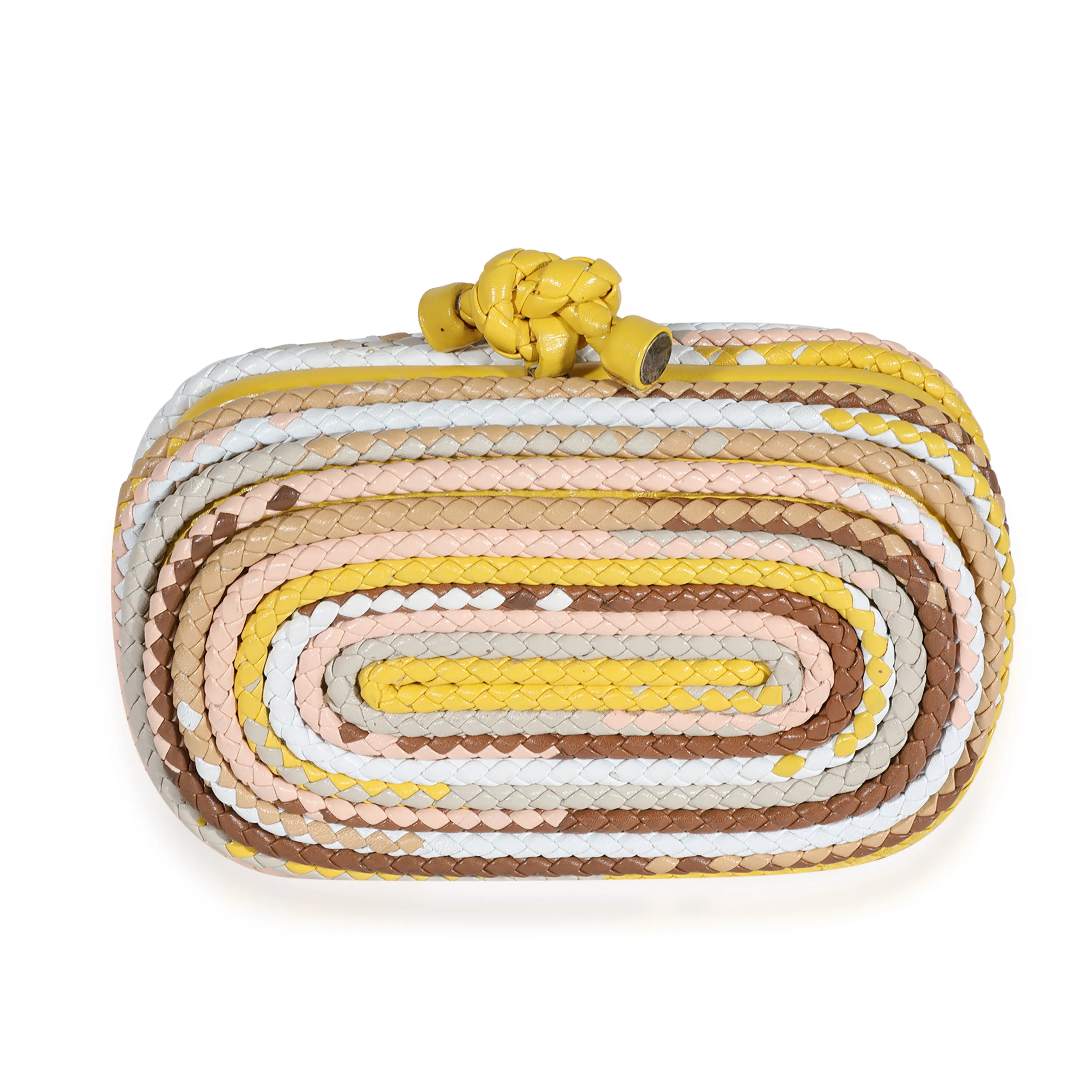 Bottega Veneta Multicolor Braided Intrecciato Knot Clutch