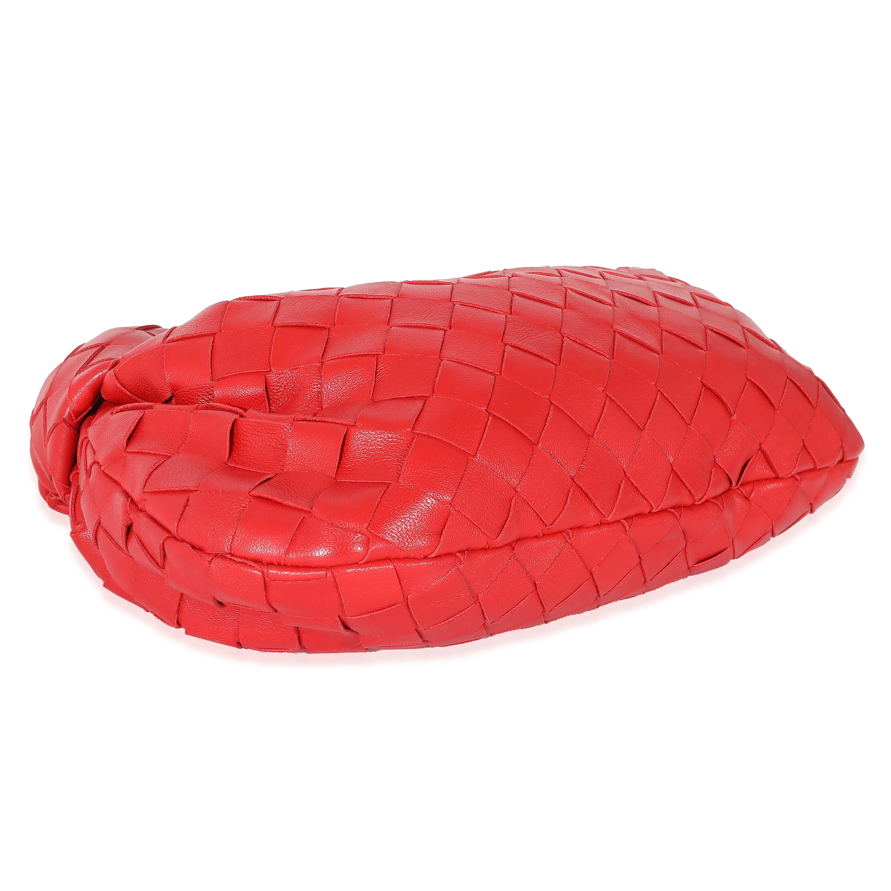 Bottega Veneta Red Nappa Intrecciato Mini Jodie