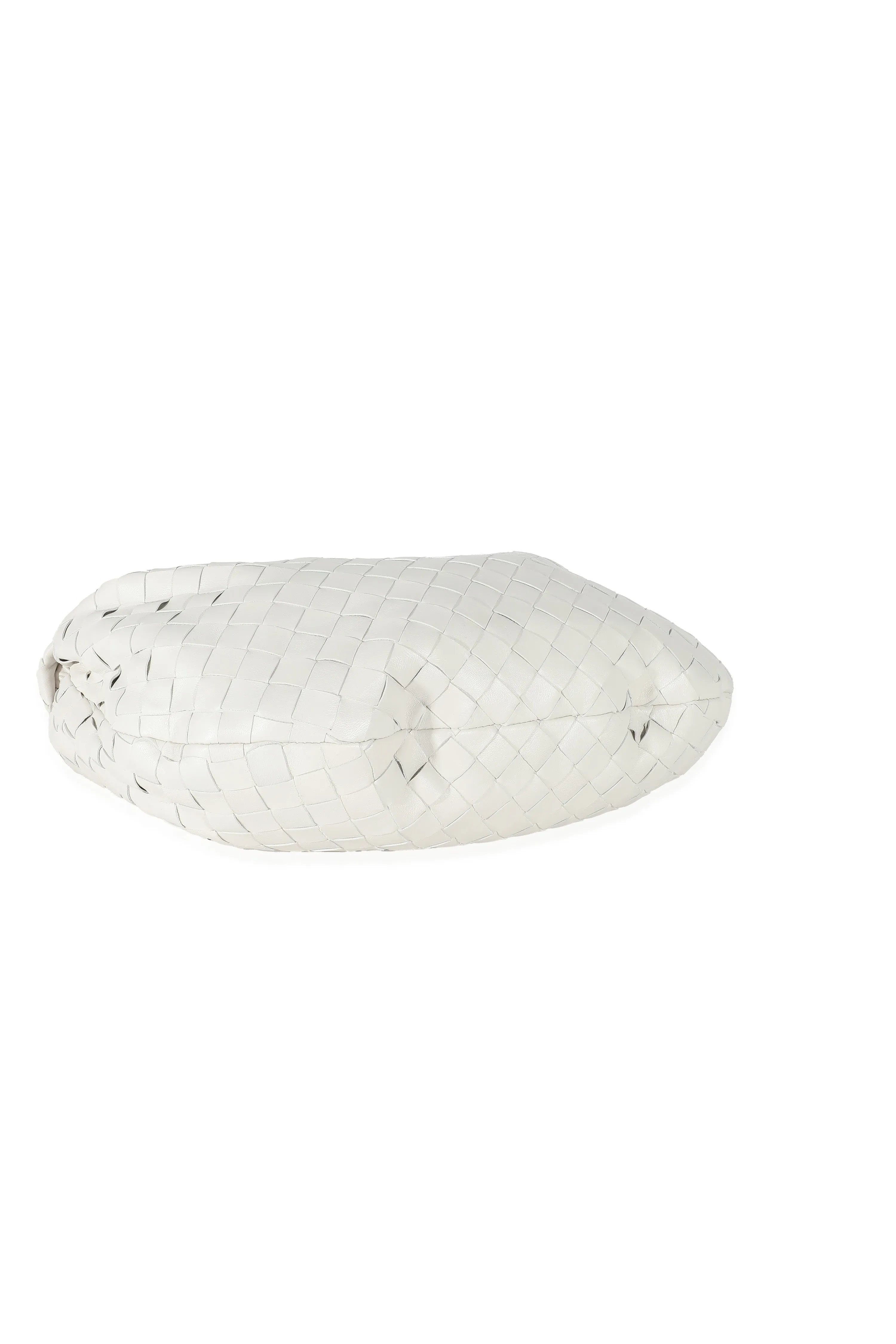 Bottega Veneta White Intrecciato Lambskin Teen Jodie