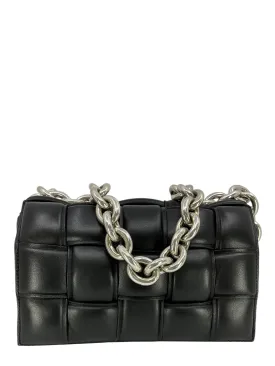 Bottega Veneta Woven Leather Maxi Weave Padded Cassette Chain Bag