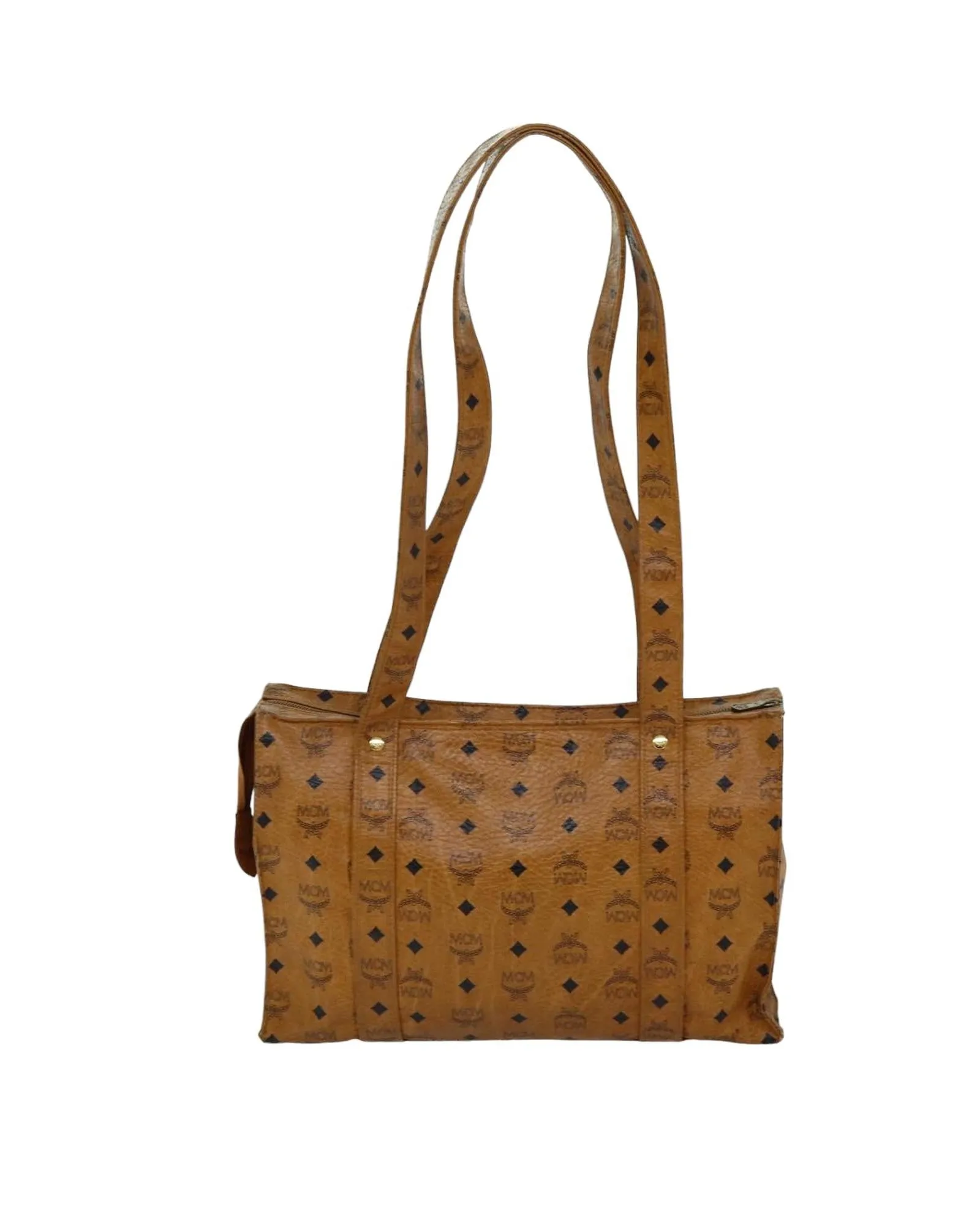 Brown PVC Leather Logogram Tote Bag