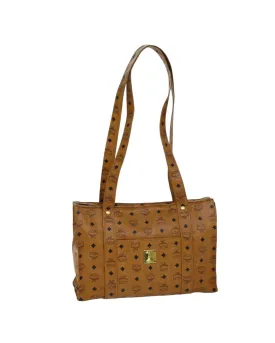 Brown PVC Leather Logogram Tote Bag