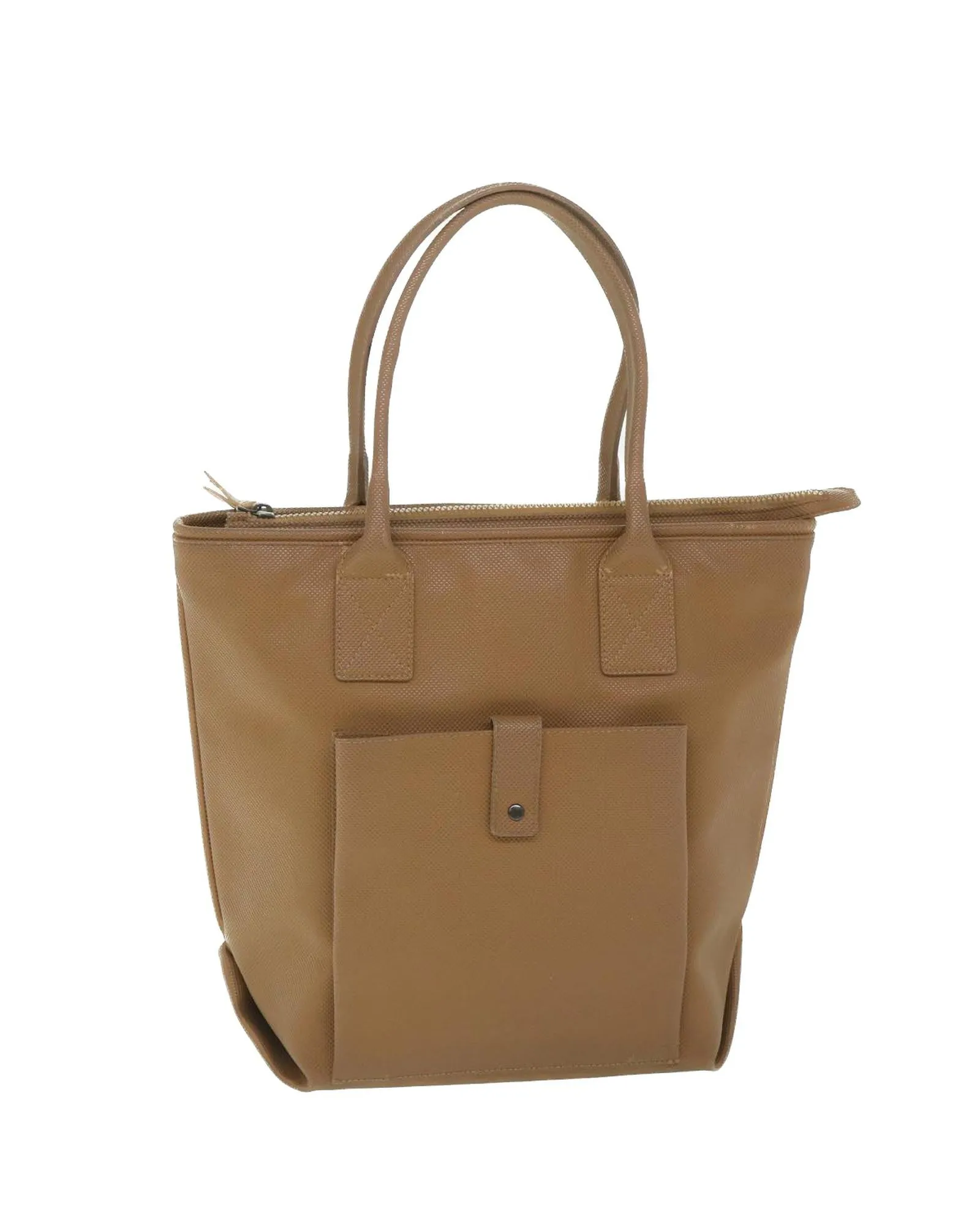 Brown PVC Leather Tote Bag