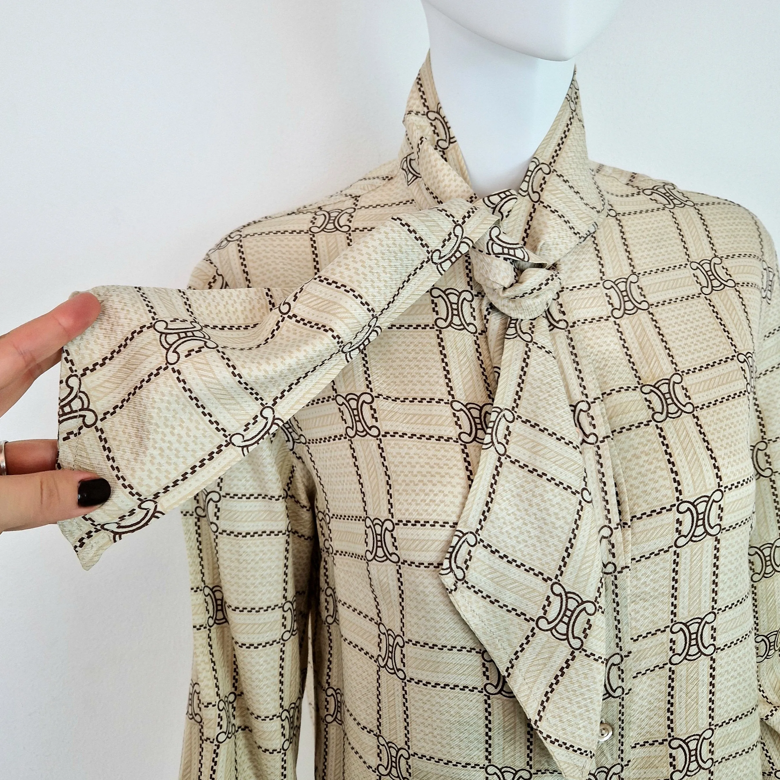 Camicia Celine vintage logo print