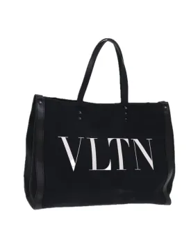 Canvas Black Tote Bag by Valentino