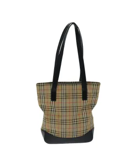 Canvas Nova Check Tote Bag with Handle