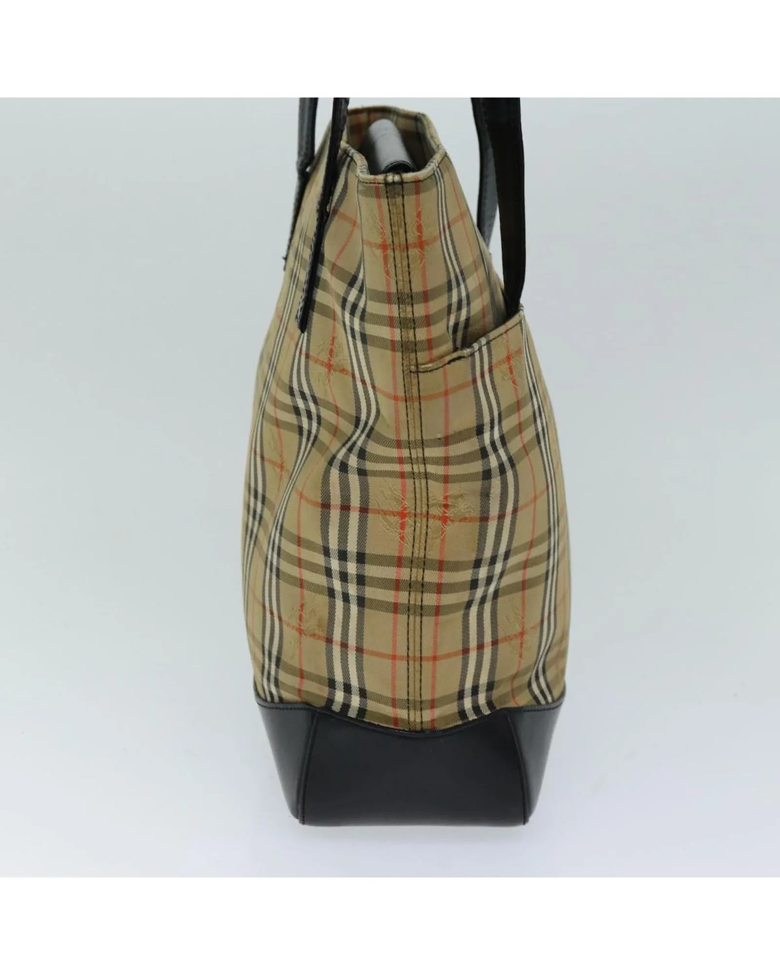 Canvas Nova Check Tote Bag with Handle