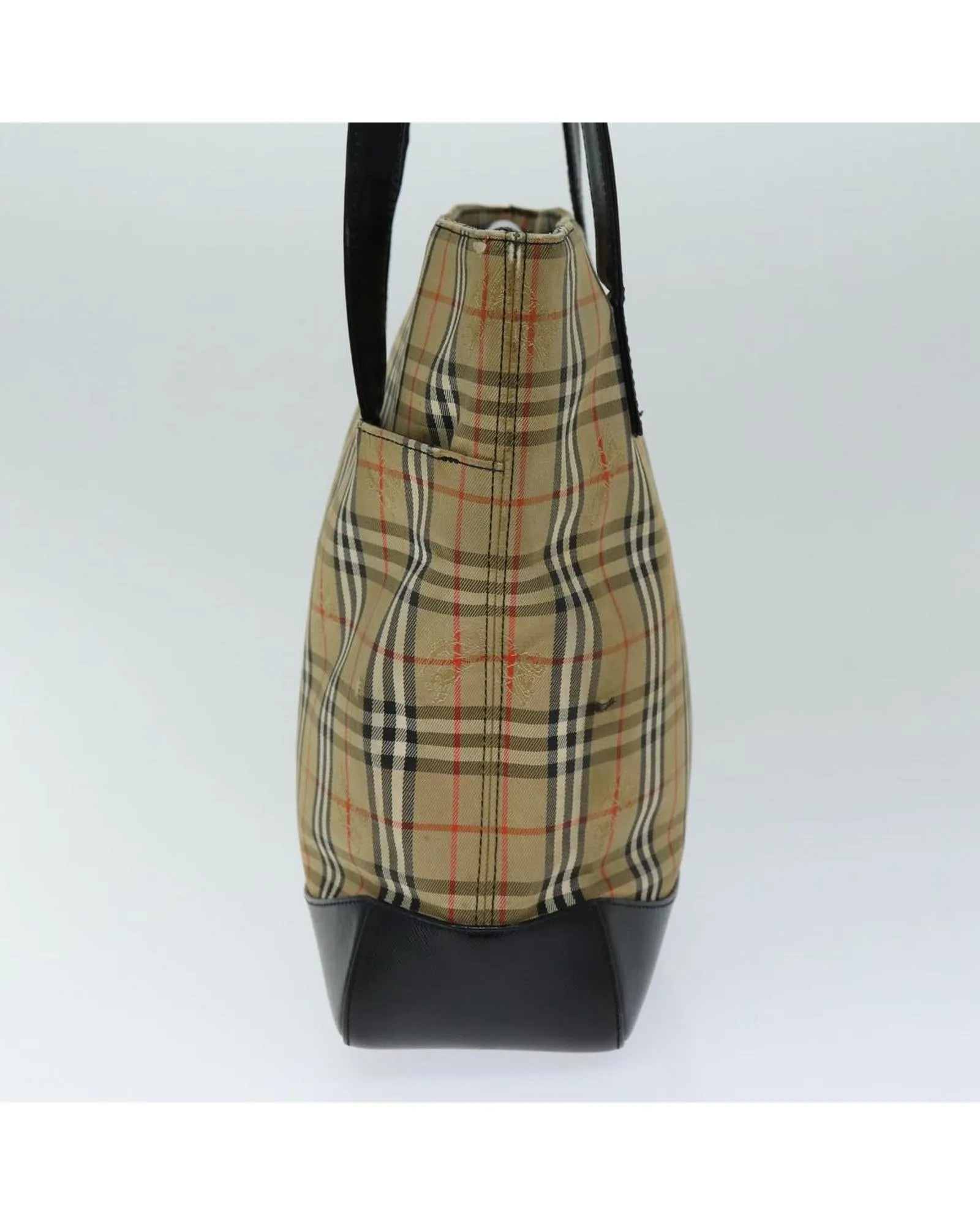 Canvas Nova Check Tote Bag with Handle