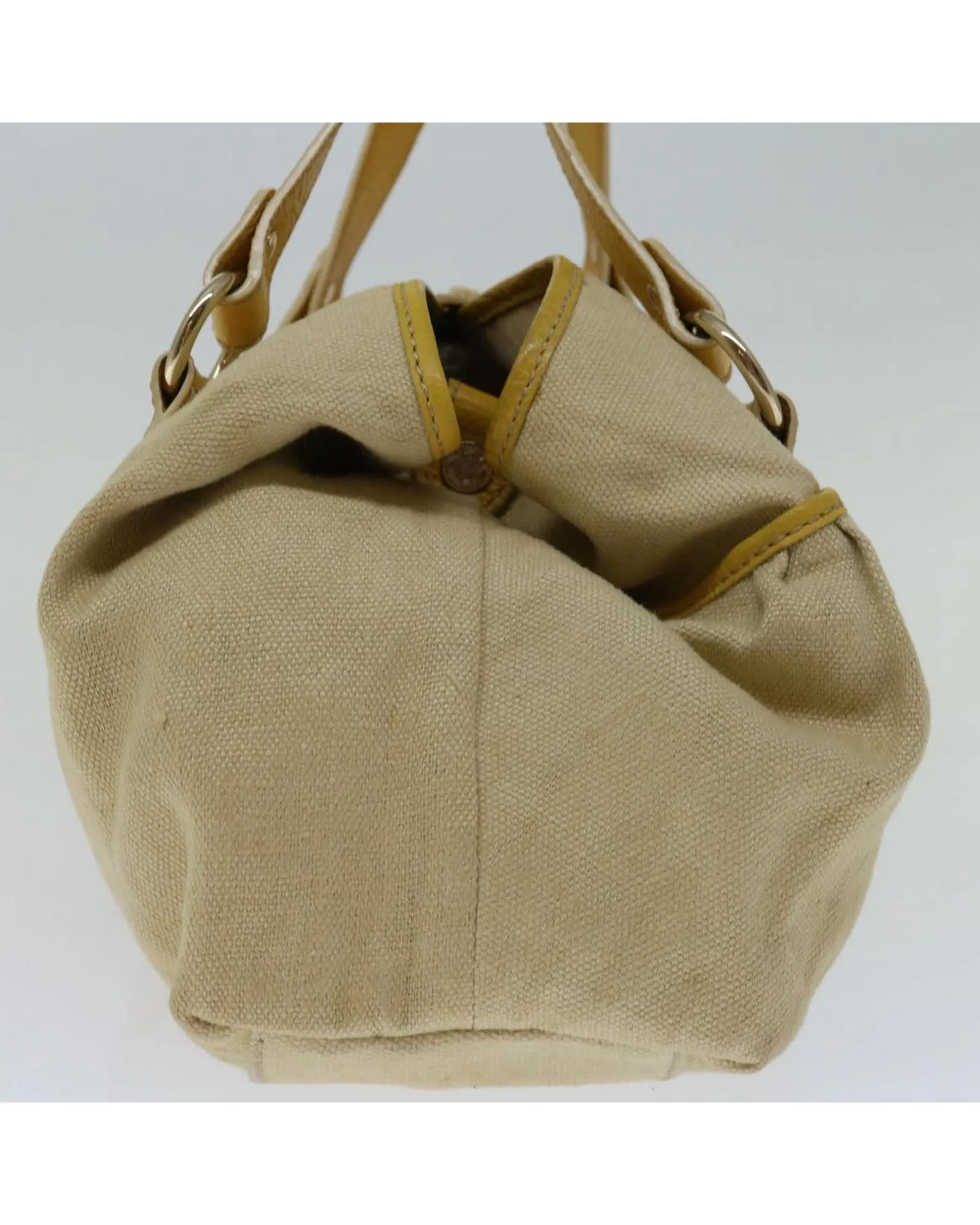 Canvas Yellow Hand Bag by Celine