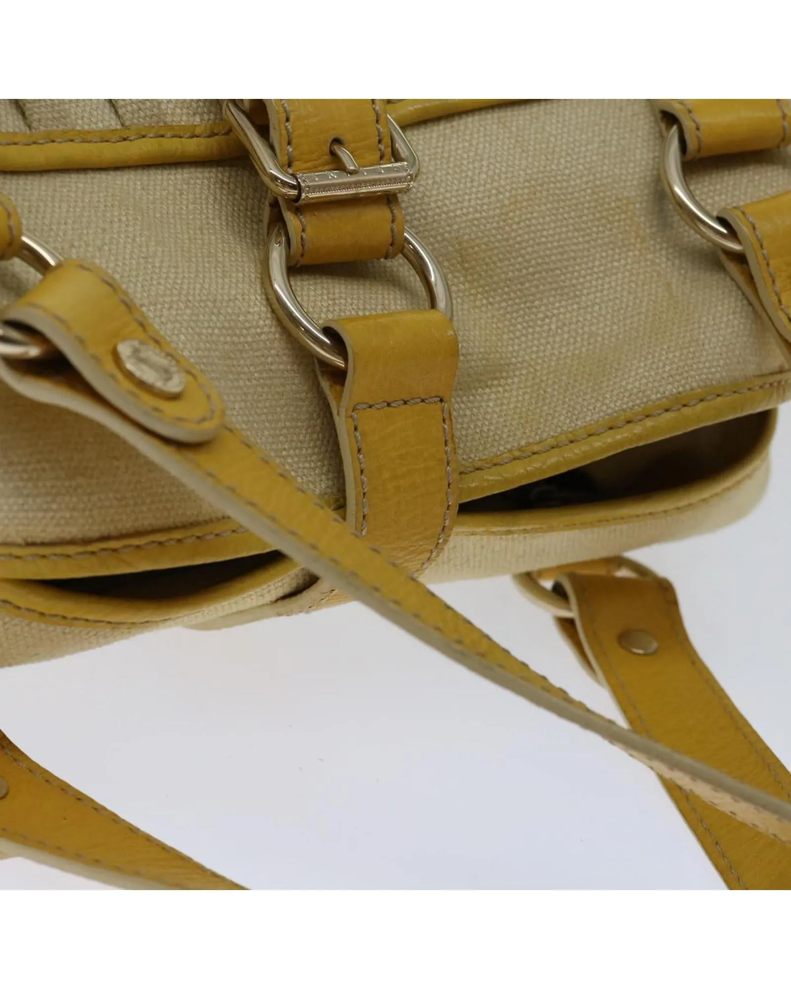 Canvas Yellow Hand Bag by Celine