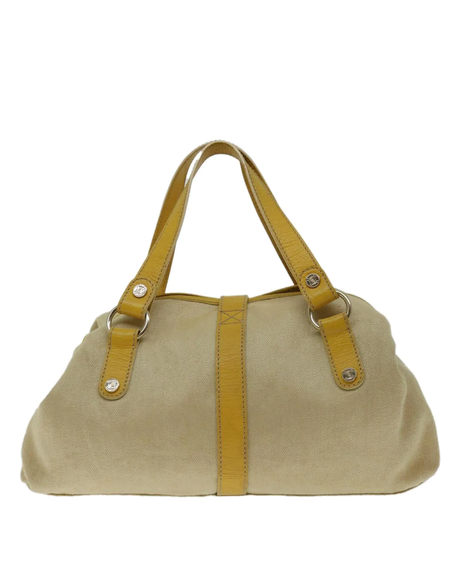 Canvas Yellow Hand Bag by Celine