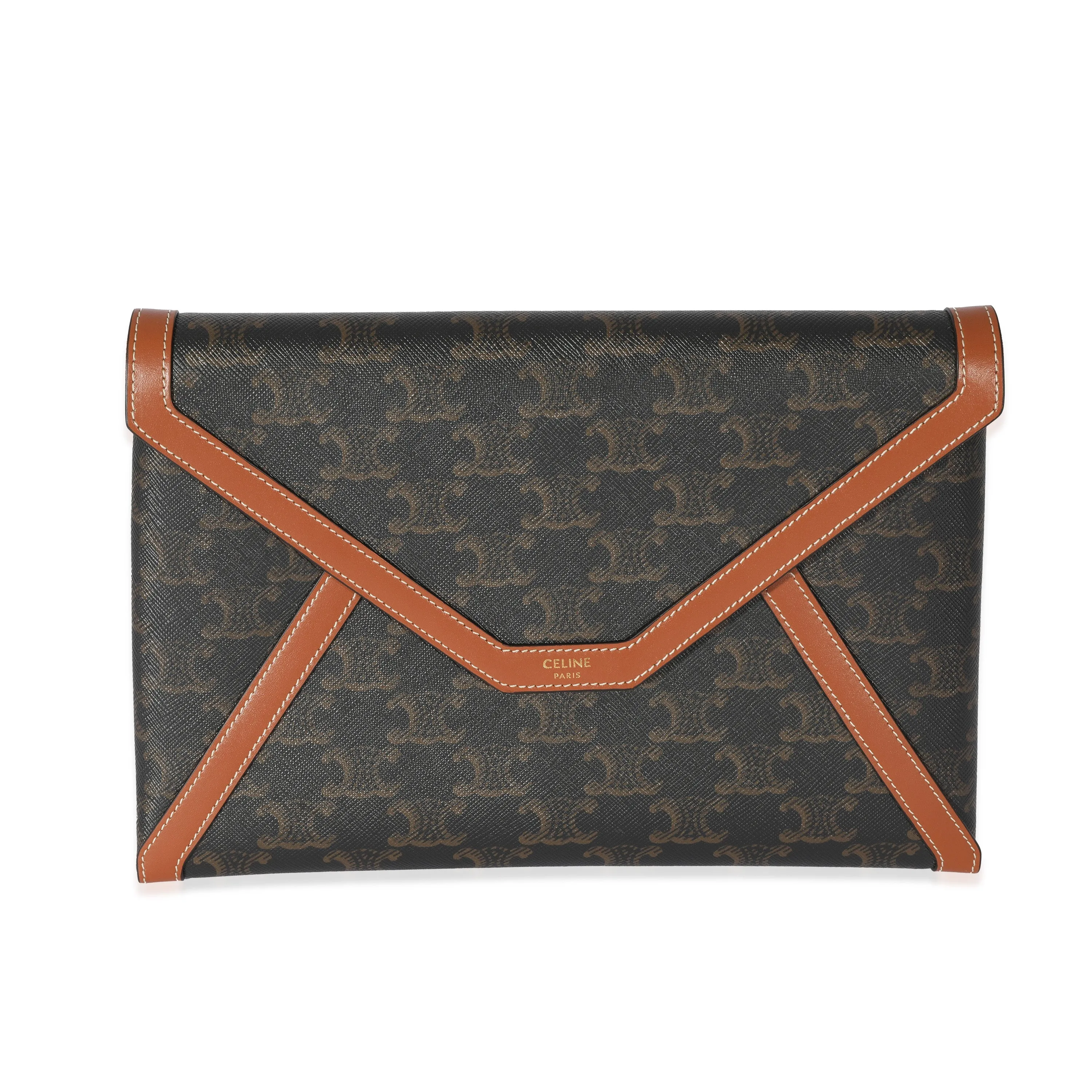 Celine Canvas Triomphe Envelope Pouch