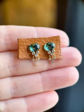 Celine Daoust 14k Green Tourmaline Jellyfish Earrings