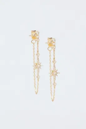 Celine Daoust North Star Diamond Chain Earrings