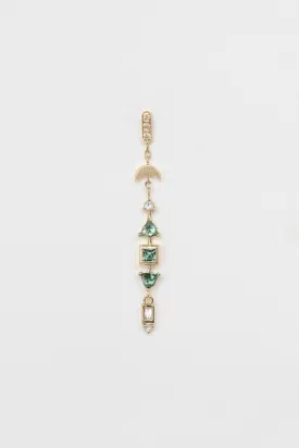 Celine Daoust Tourmaline Moon Crescent and Diamonds Earrings