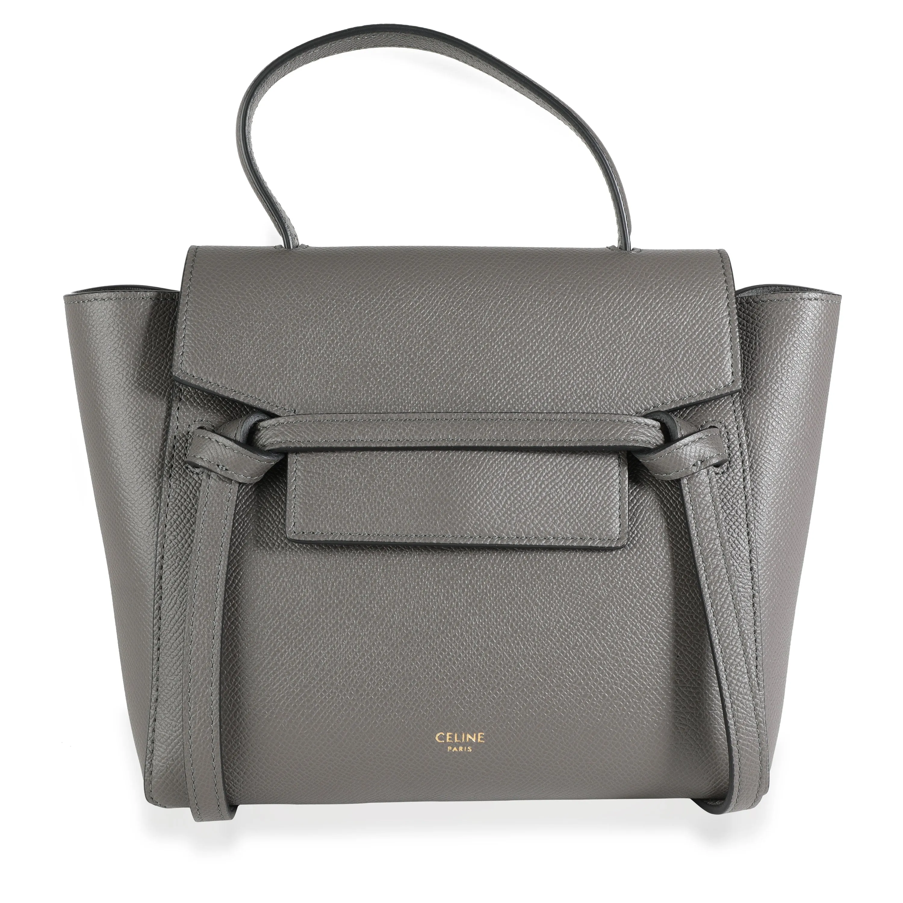 Celine Grey Grained Calfskin Nano Belt Bag