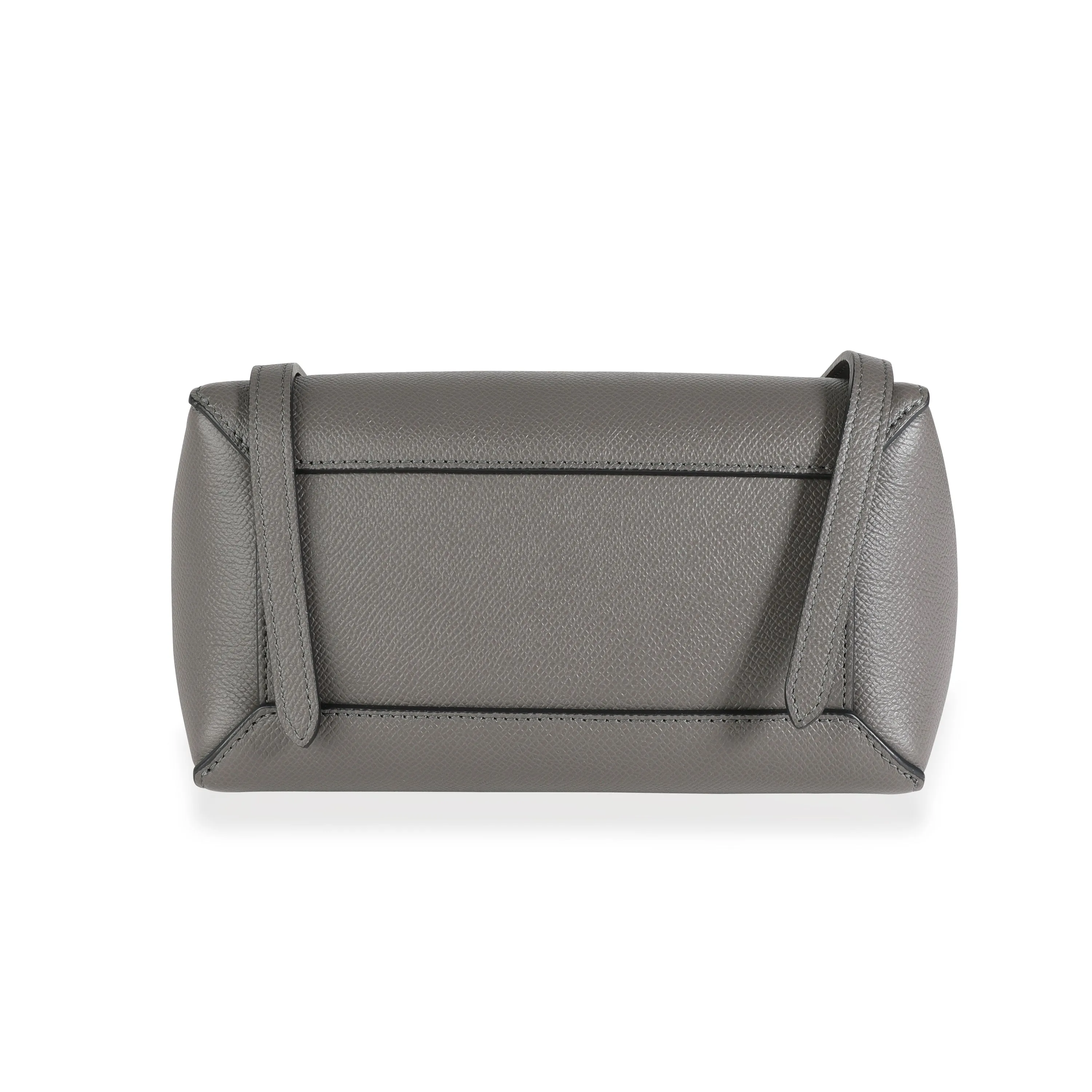 Celine Grey Grained Calfskin Nano Belt Bag