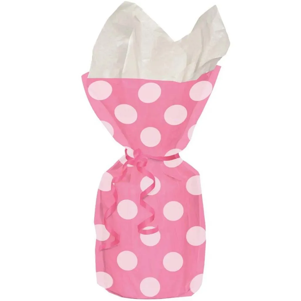 Cellophane Bags 20ct, Hot Pink Dots