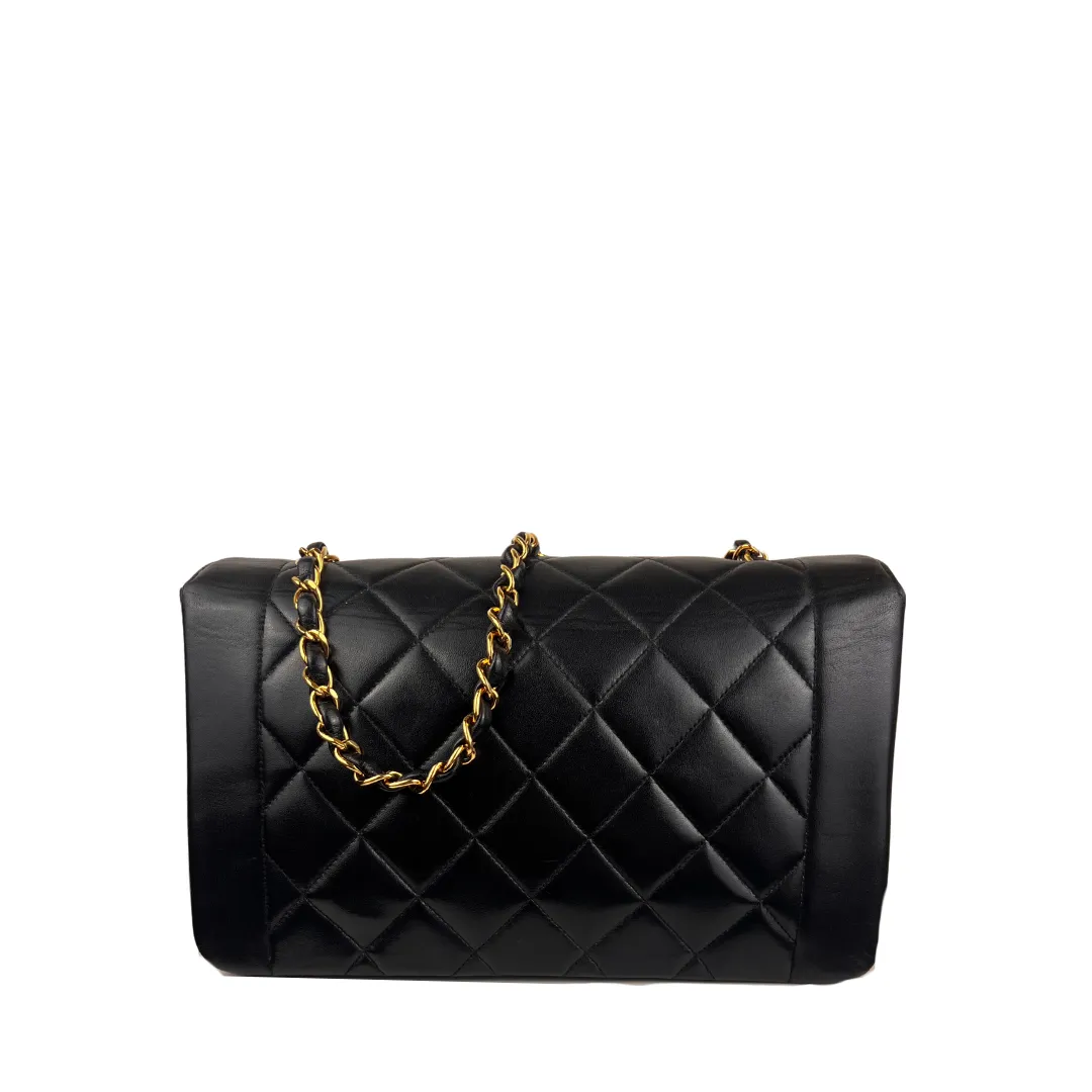 Chanel Black Lambskin Diana