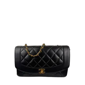 Chanel Black Lambskin Diana