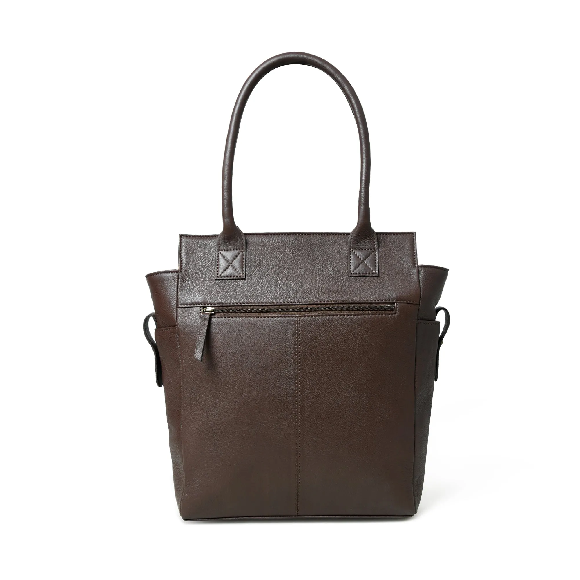 Chestnut Charm Brown Leather Tote