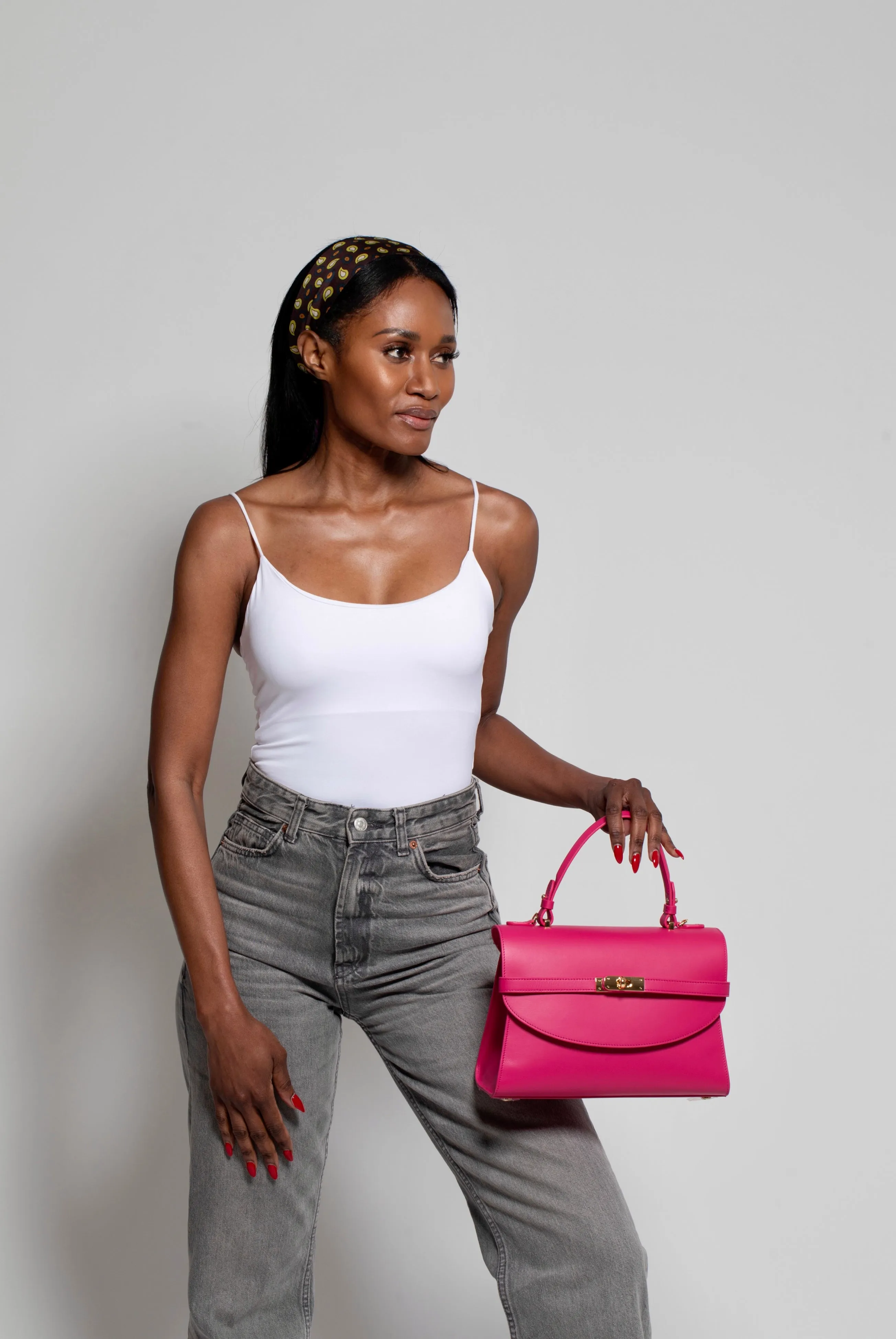 Classic New Yorker Bag in Battery Pink City - Gold Hardware